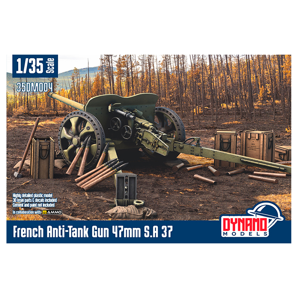 1/35 French Anti-Tank Gun 47mm S.A 37 Standard Version