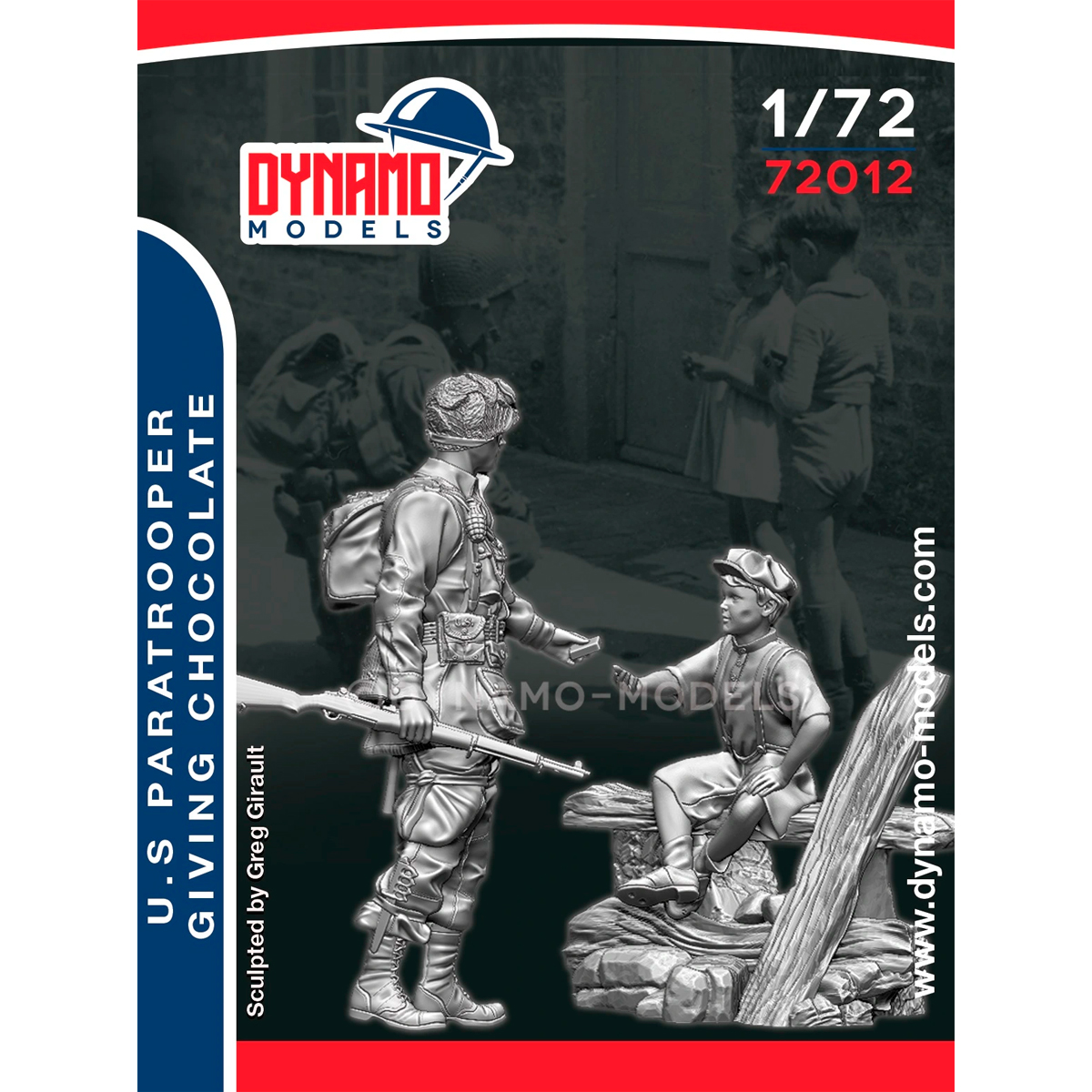 1/72 U.S. Paratrooper giving chocolate