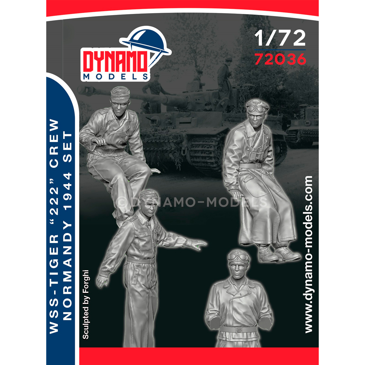 1/72 WSS – Tiger ‘’ 222 ‘’ Crew Normandy 1944 Set