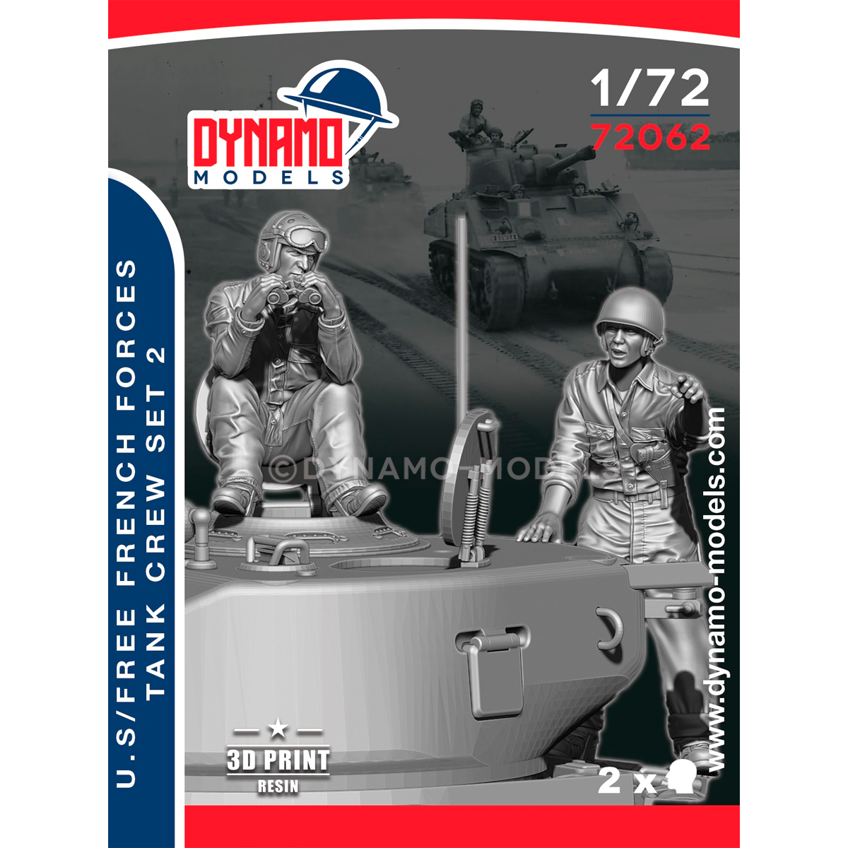 1/72 U.S / Free French Forces Tankers 1944 Set 2