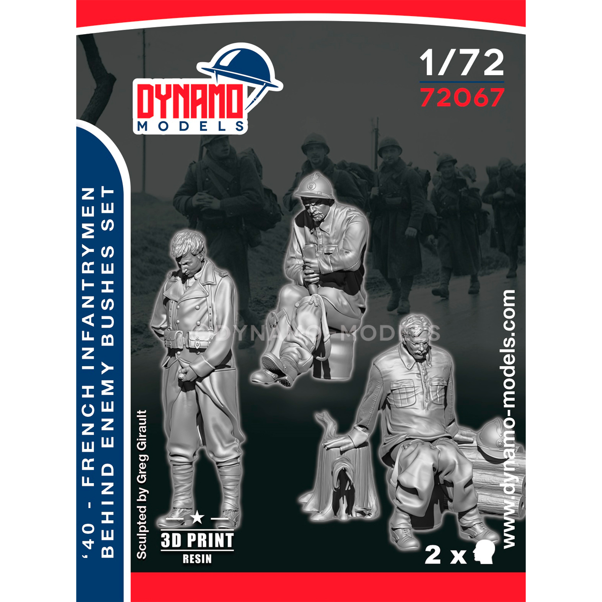 1/72 1940 French Infantrymen ‘’ Behind The Enemy Bushes ‘’ Set