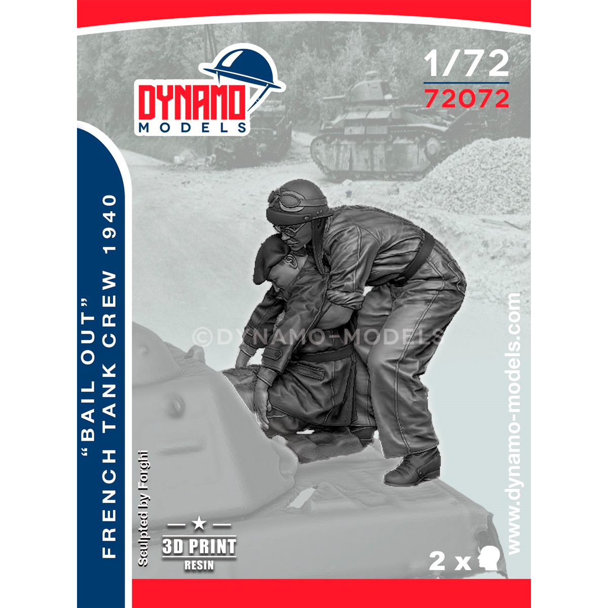 1/72 1940 French Tank Crew “Bail Out” Set