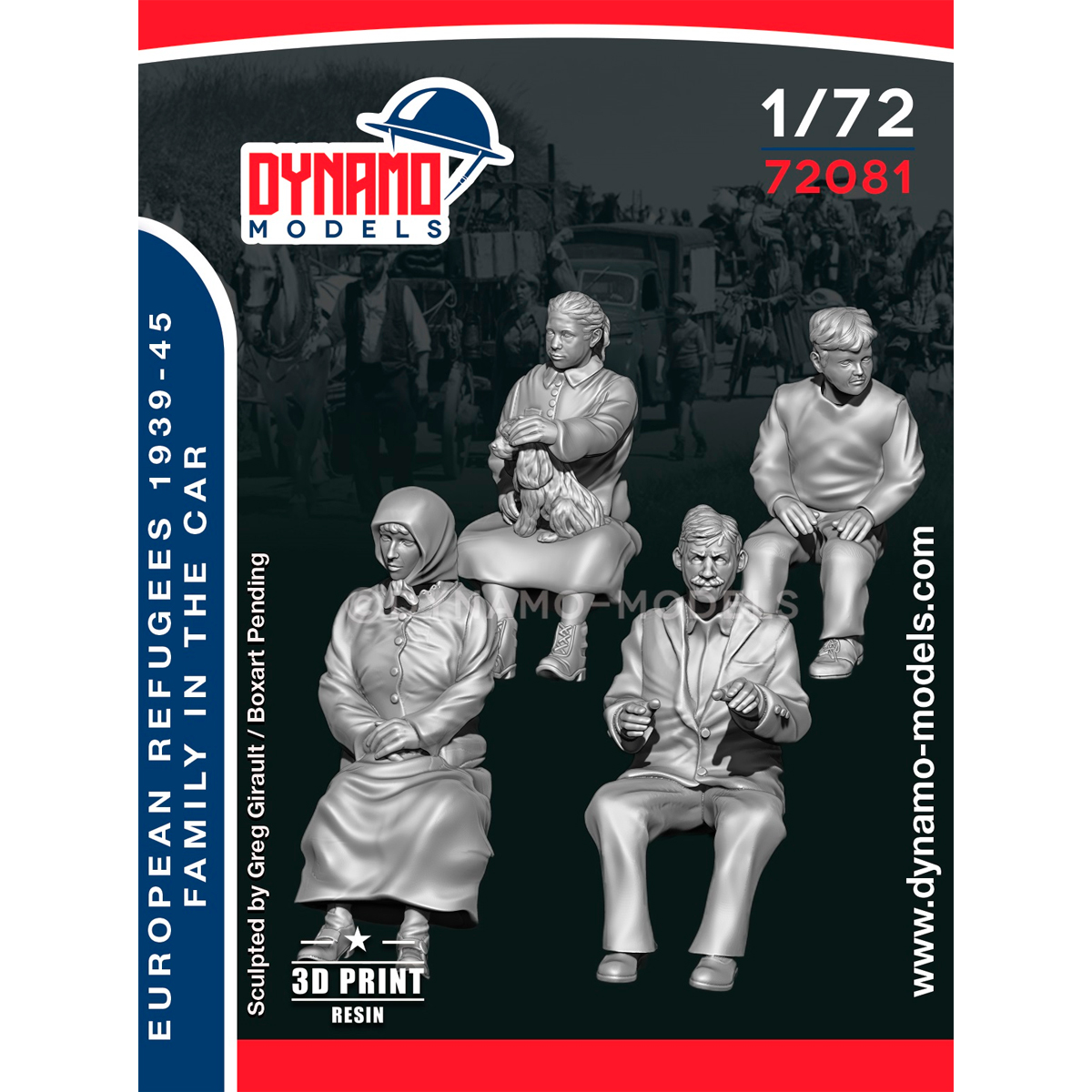 1/72 Civilian – Refugees Family in the Car