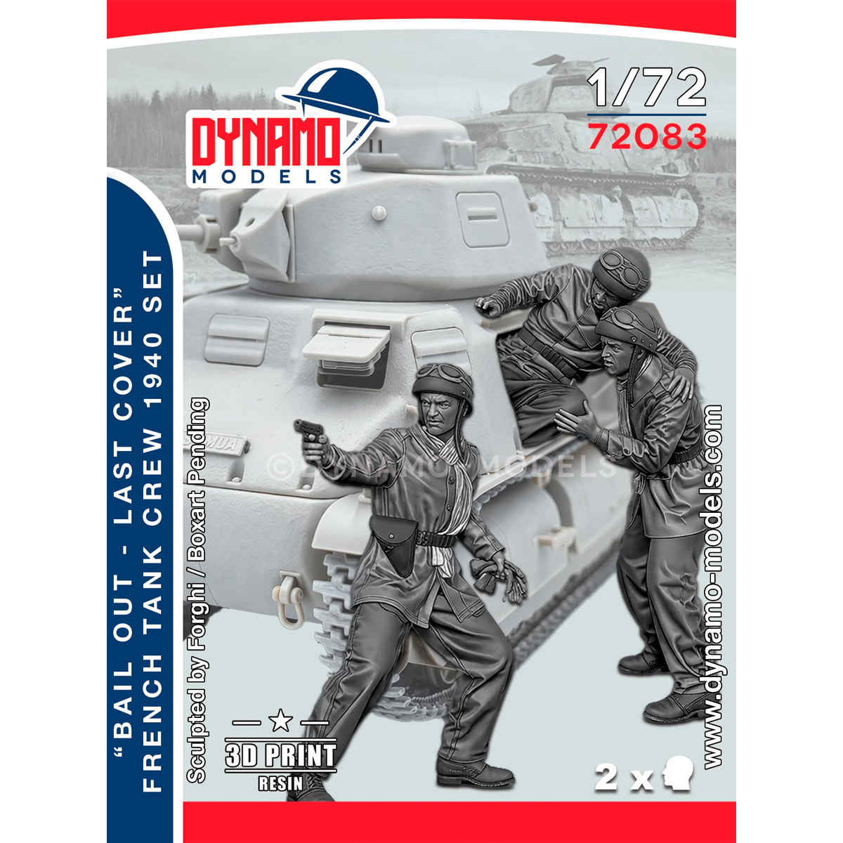 1/72 1940 French Tank Crew “Bail Out – Last Cover” Set