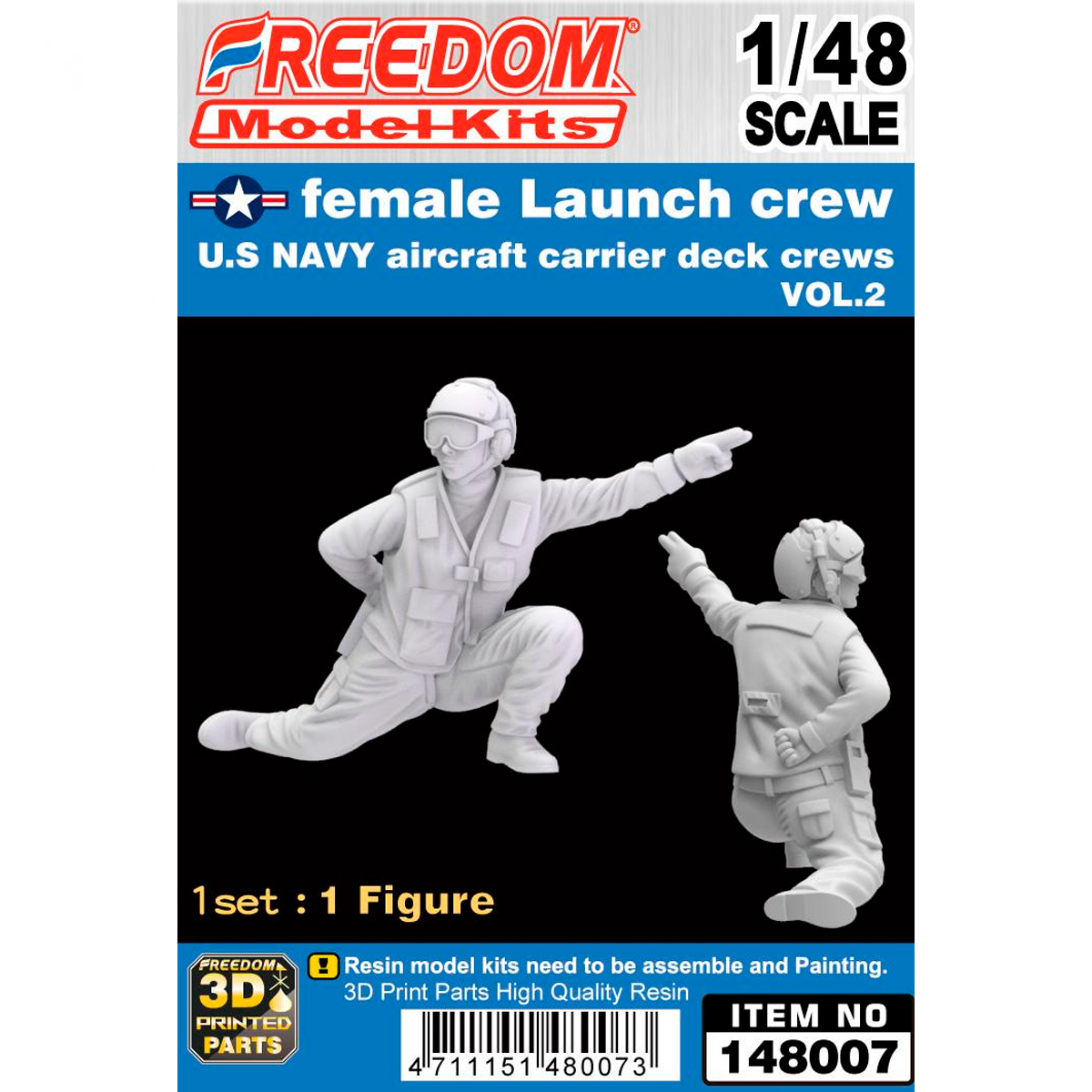 1/48 Female Launch Crew US Navy Aircraft Carrier Vol.2