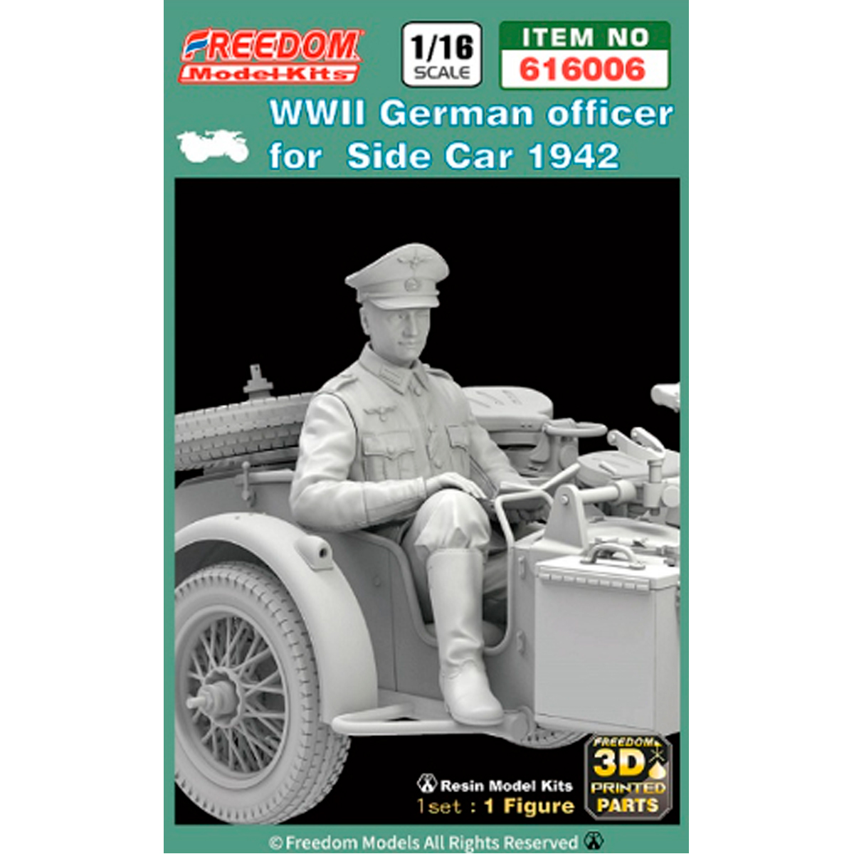 1/16 German WWII Officer for Side Car (1942)