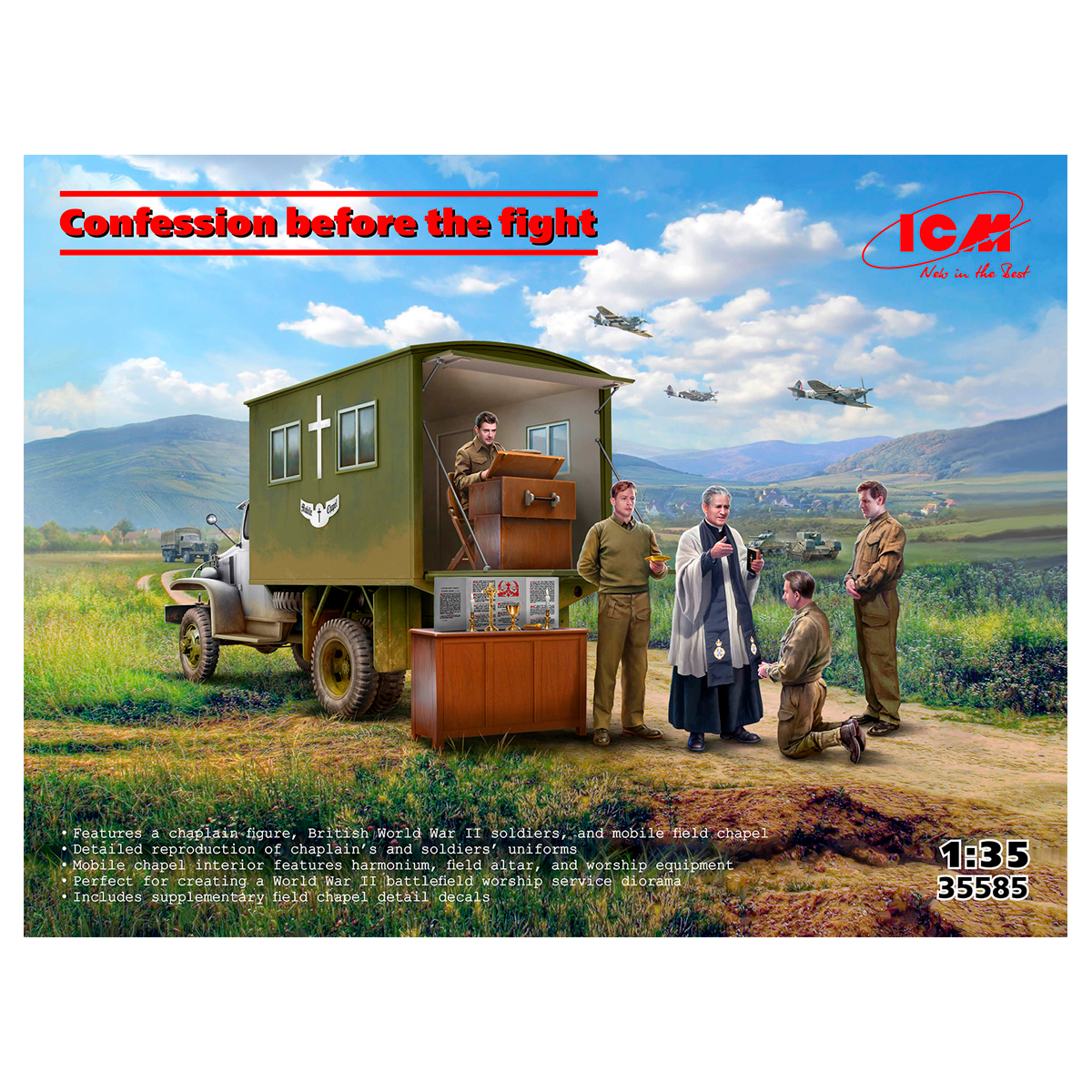 1/35 Confession before the fight (Ford G7117 Truck. Mobile Chapel)