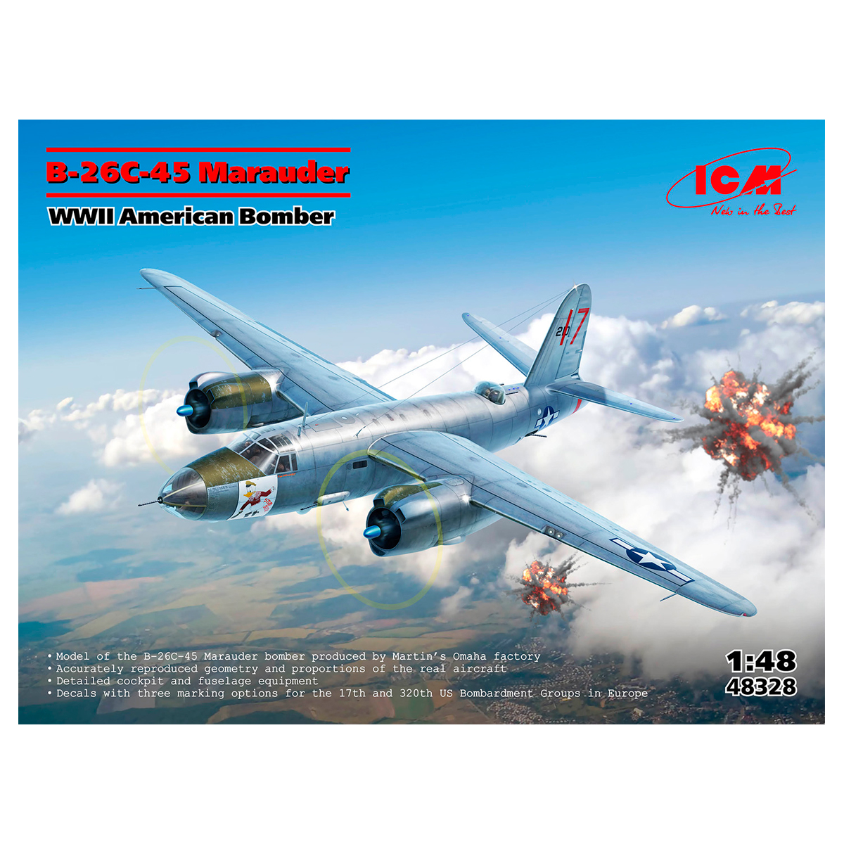1/48 B-26C-45 Marauder, WWII American bomber