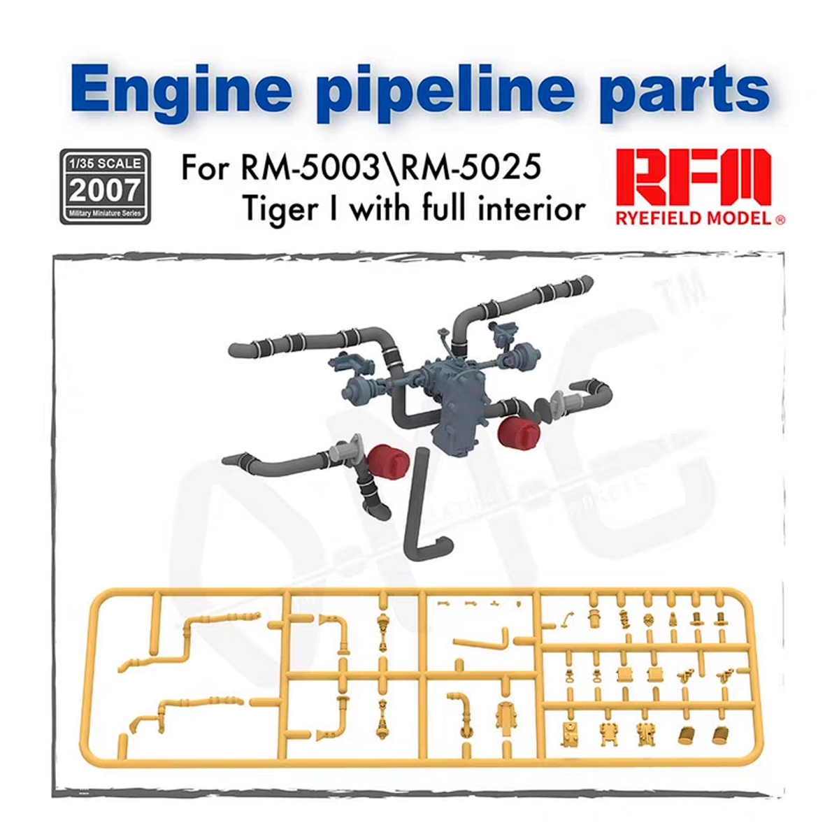 1/35 Engine pipeline parts for RM-5003 RM-5025 Tiger I with full interior