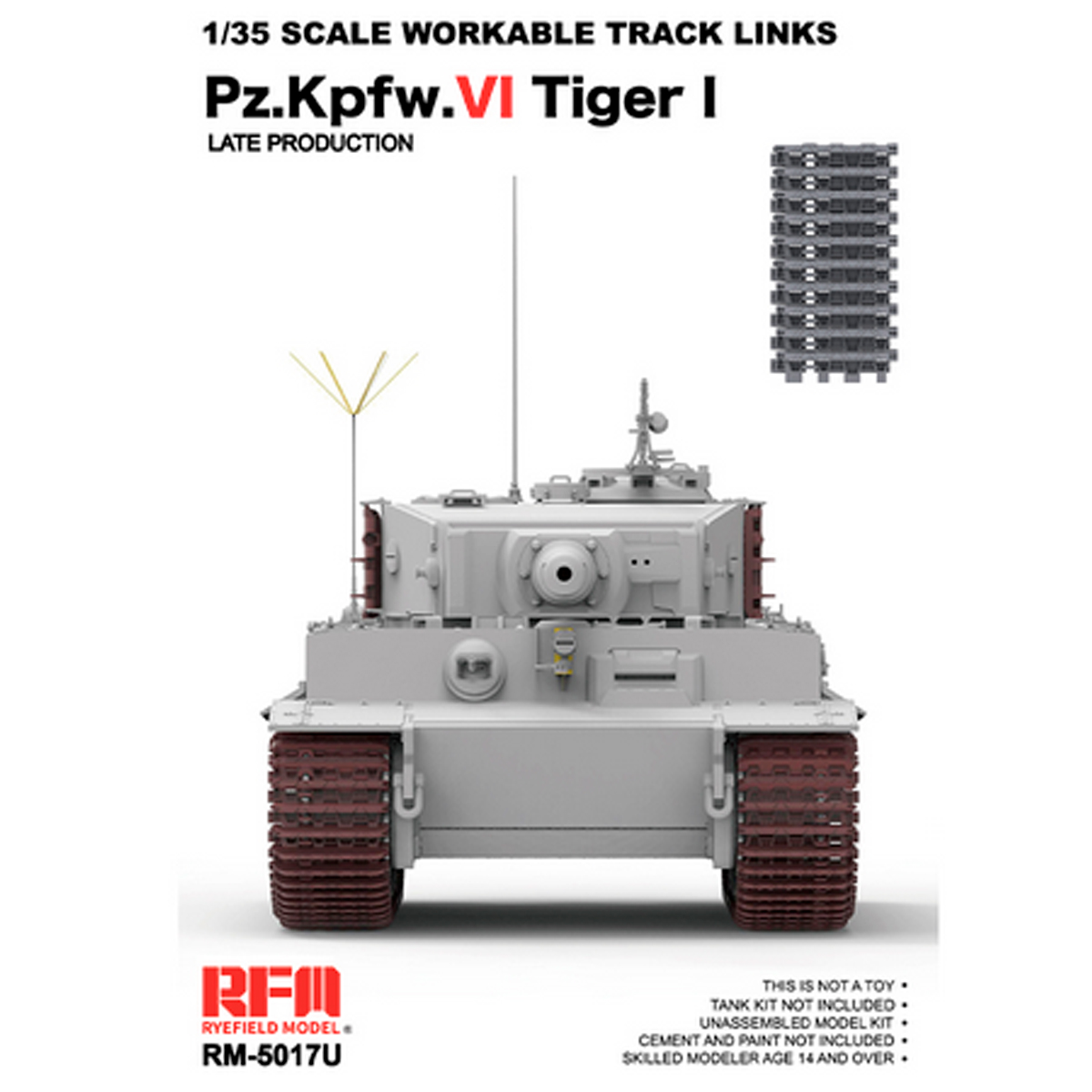 1/35 Workable track links for Tiger I late