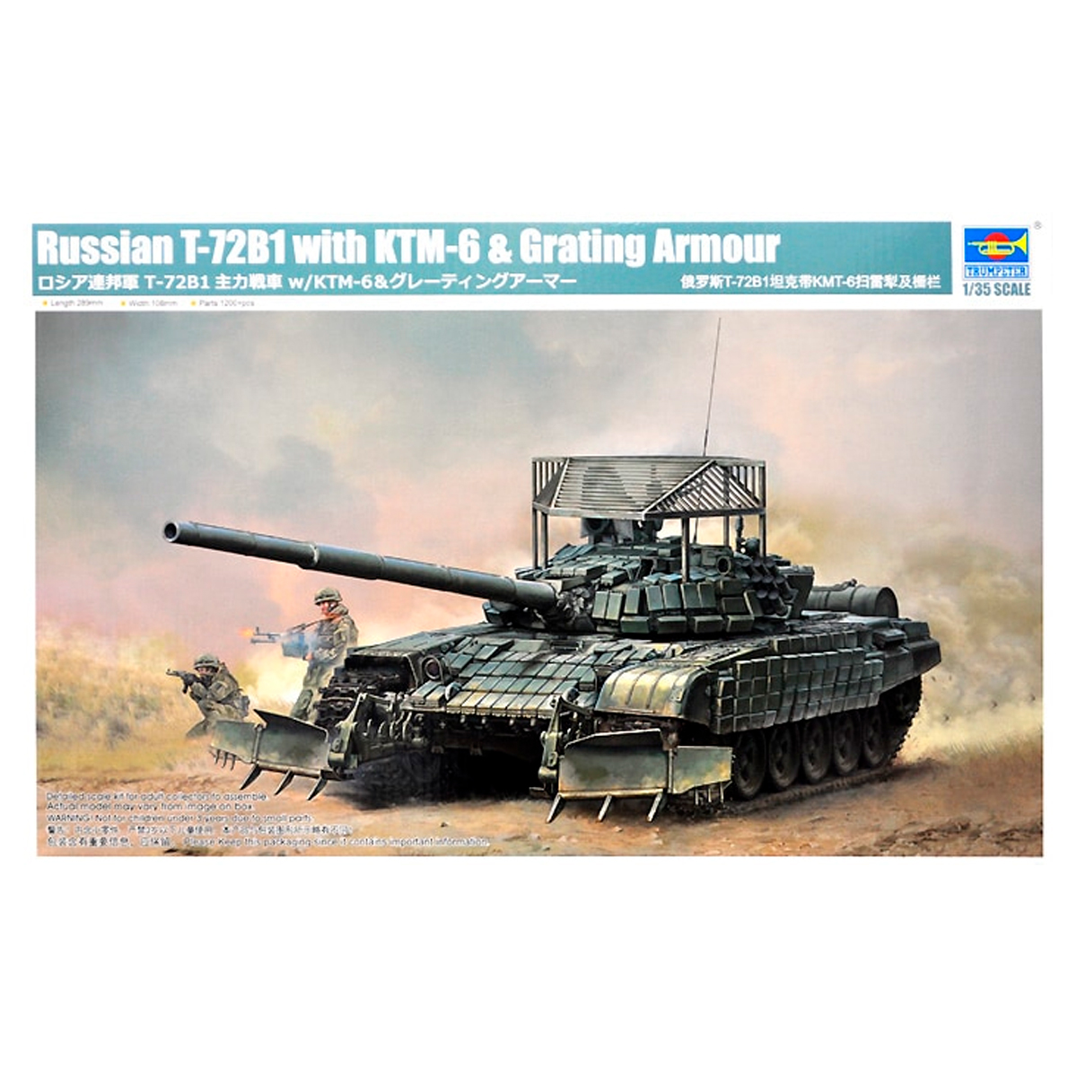 1/35 Russian T-72B1 with KTM-6 & Grating Armour