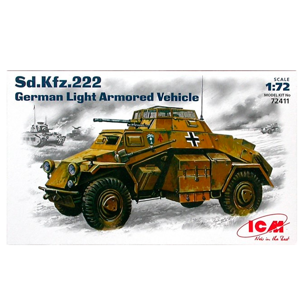 1/72 Sd.Kfz.222, German Light Armoured Vehicle