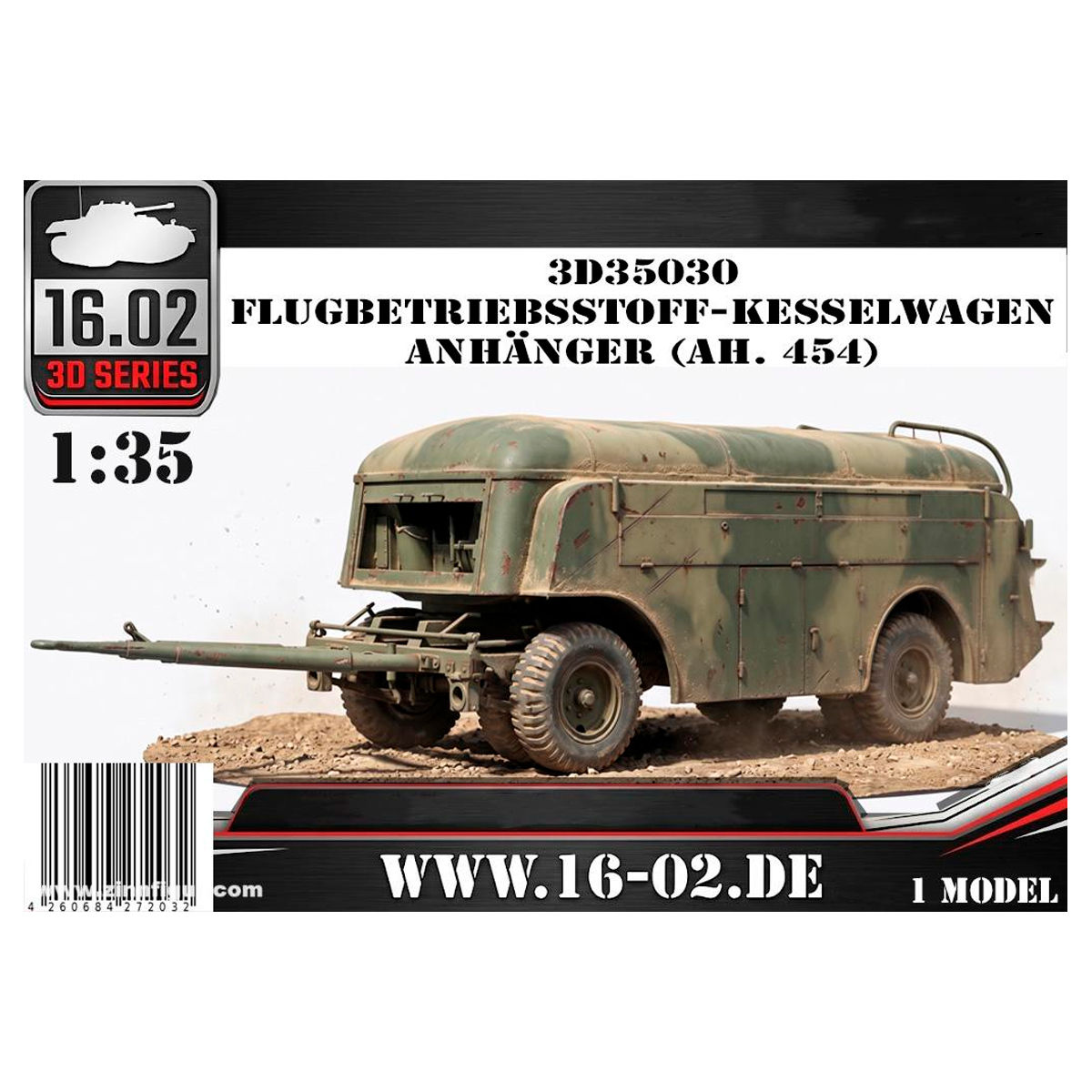 1/35 Flugbetriebsstoff-Kesselwagen Anhänger (Sd.Ah. 454)