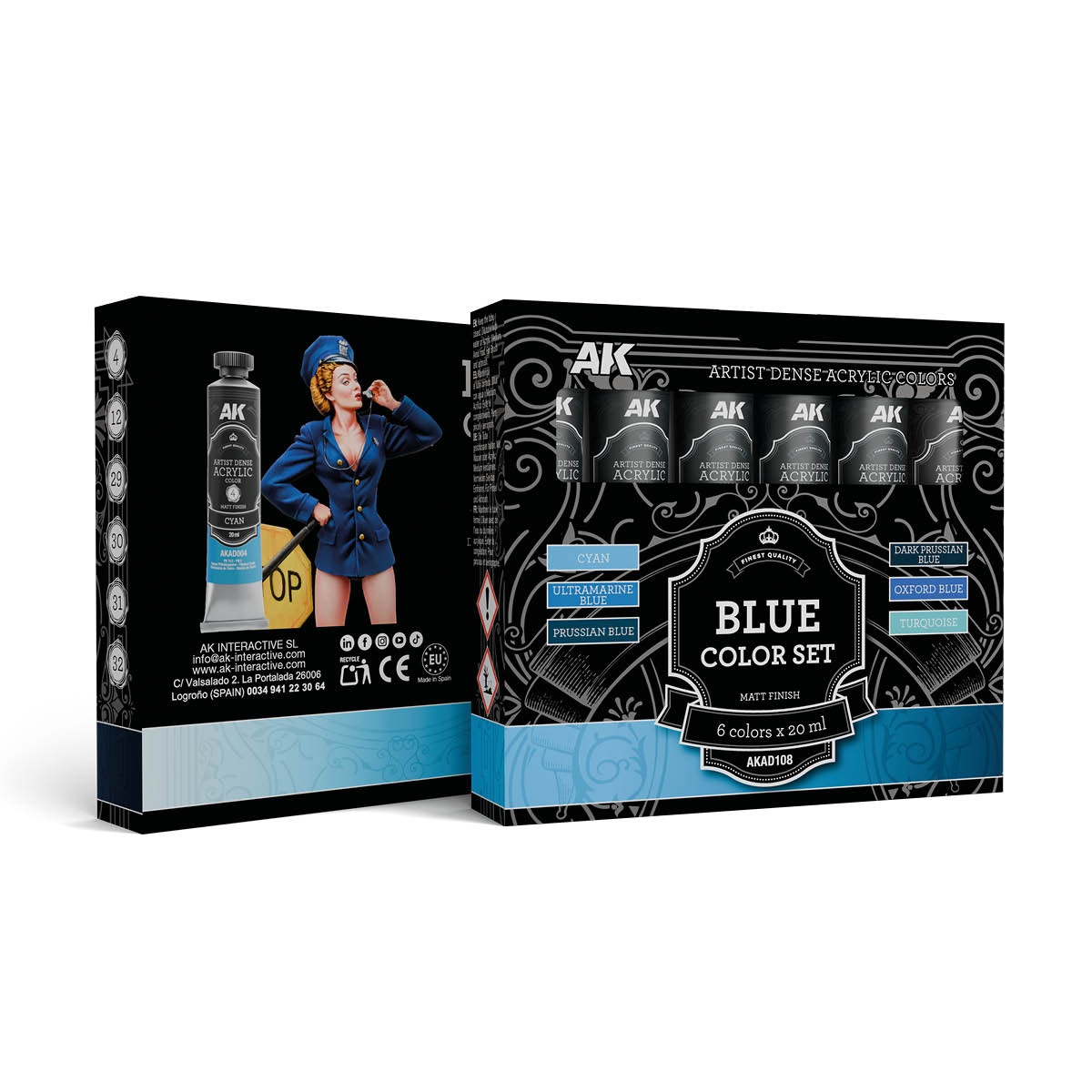 BLUE COLOR SET – ARTISTIC DENSE ACRYLIC COLOR
