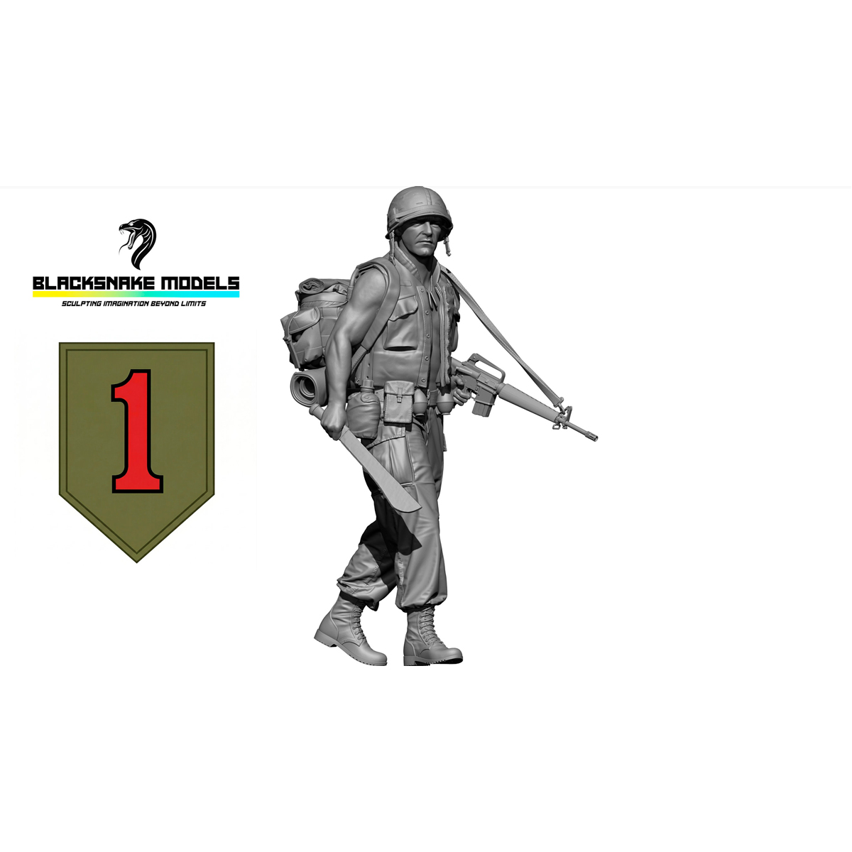 1/35 US Soldier “Big Red One” Vietnam War 01
