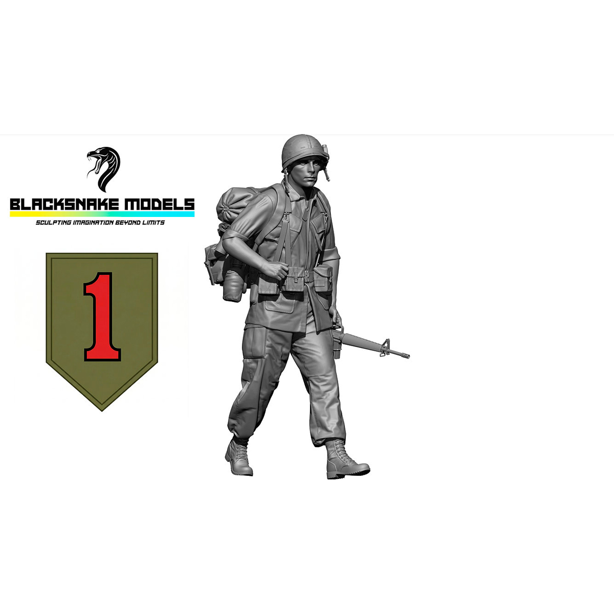 1/35 US Soldier “Big Red One” Vietnam War 02