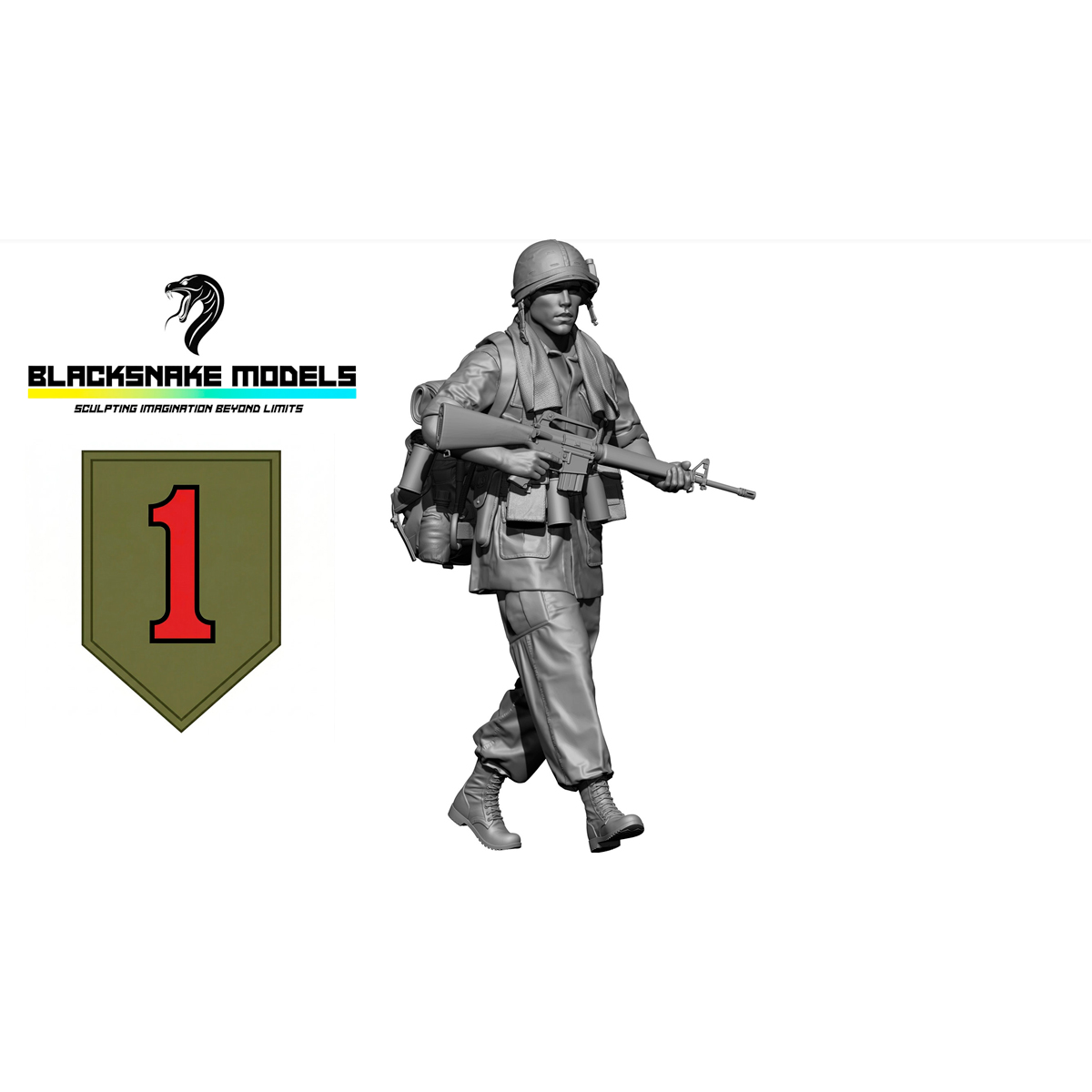 1/35 US Soldier “Big Red One” Vietnam War 04