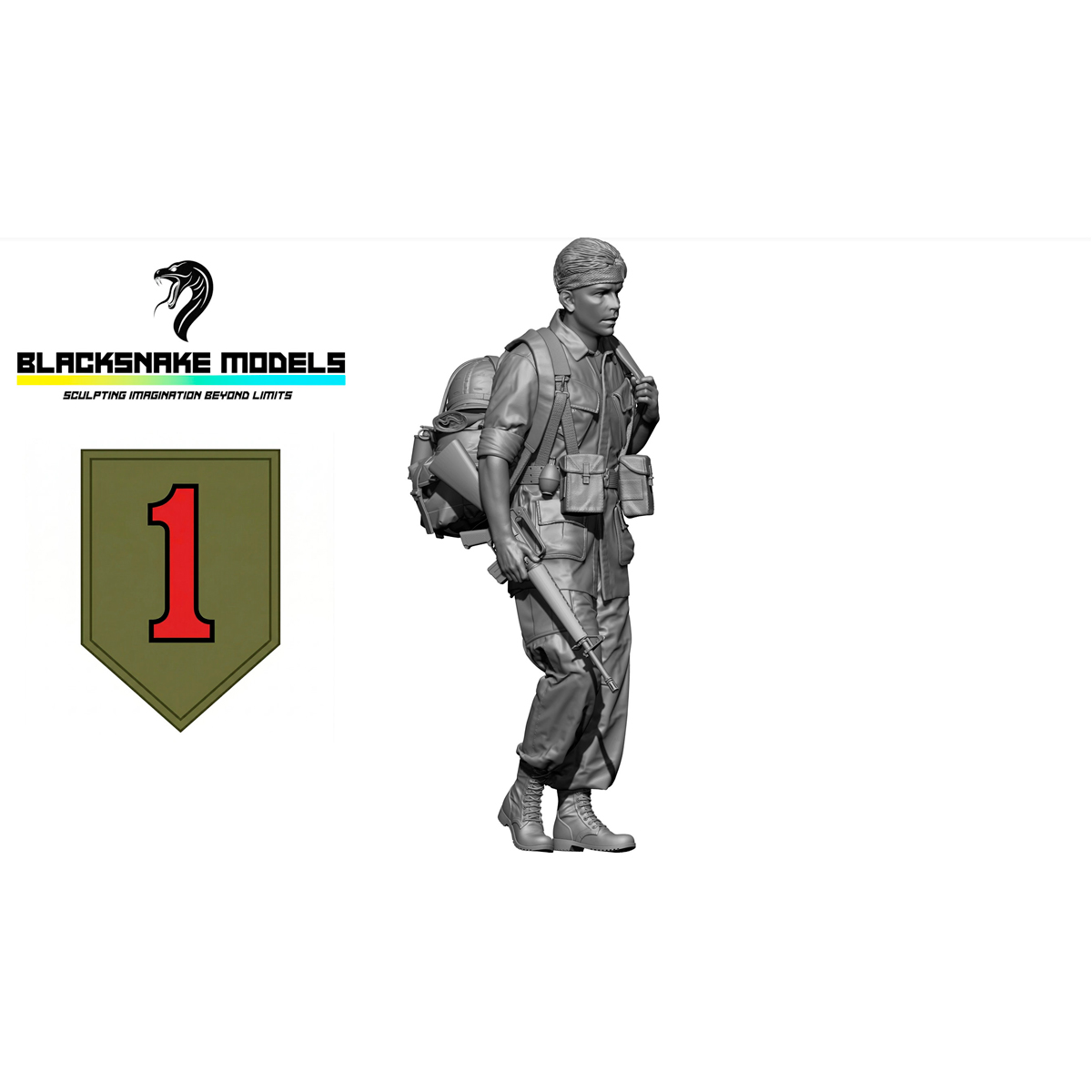 1/35 US Soldier “Big Red One” Vietnam War 05