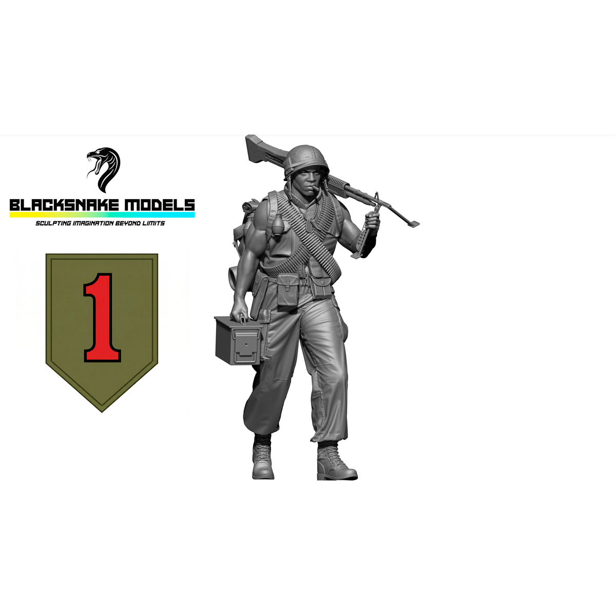 1/35 US Soldier “Big Red One” Vietnam War 06