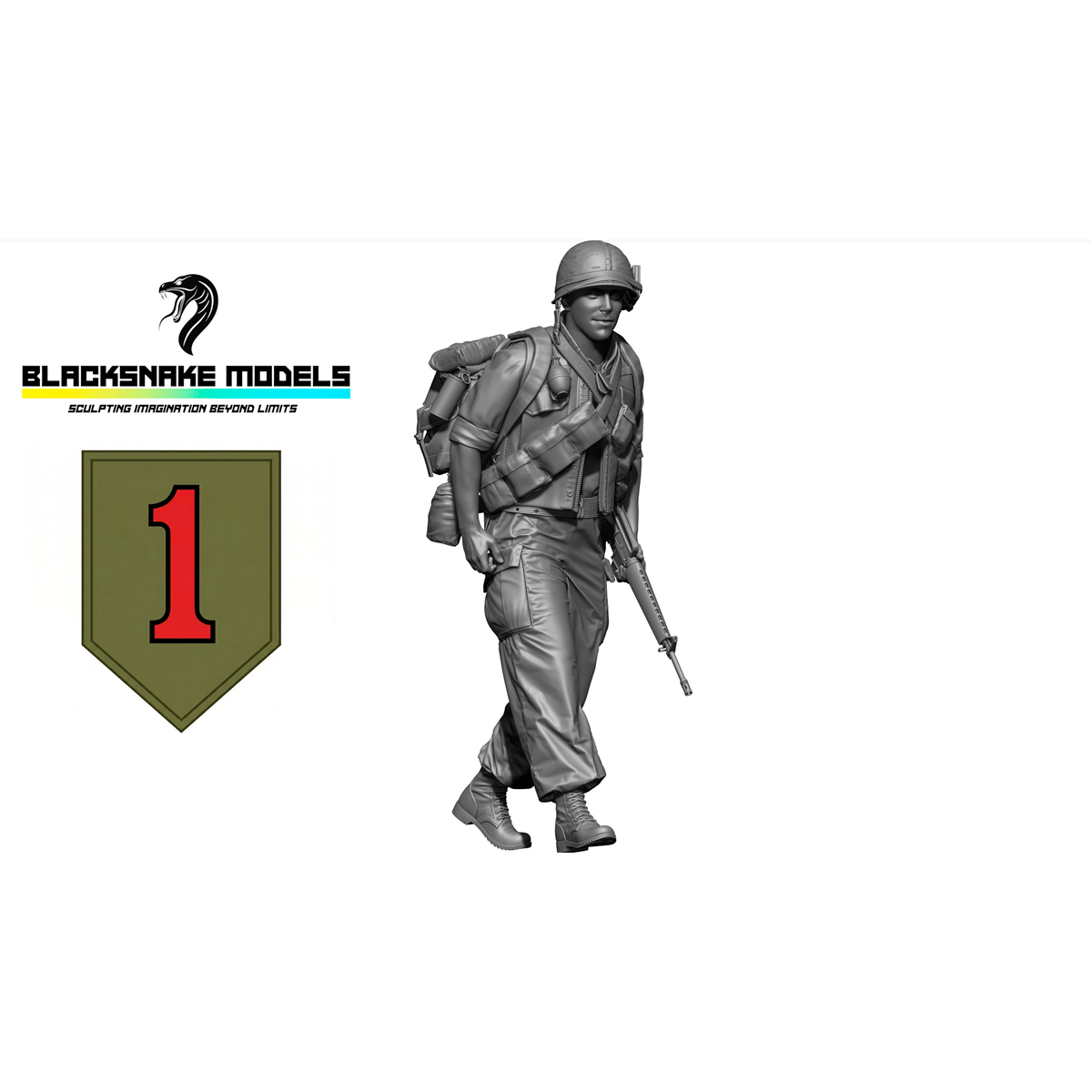 1/35 US Soldier “Big Red One” Vietnam War 07