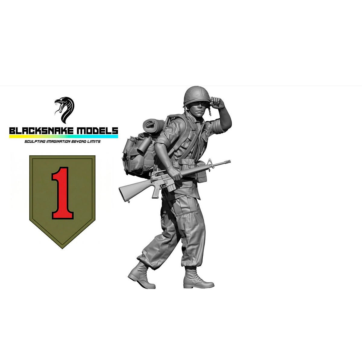 1/35 US Soldier “Big Red One” Vietnam War 08