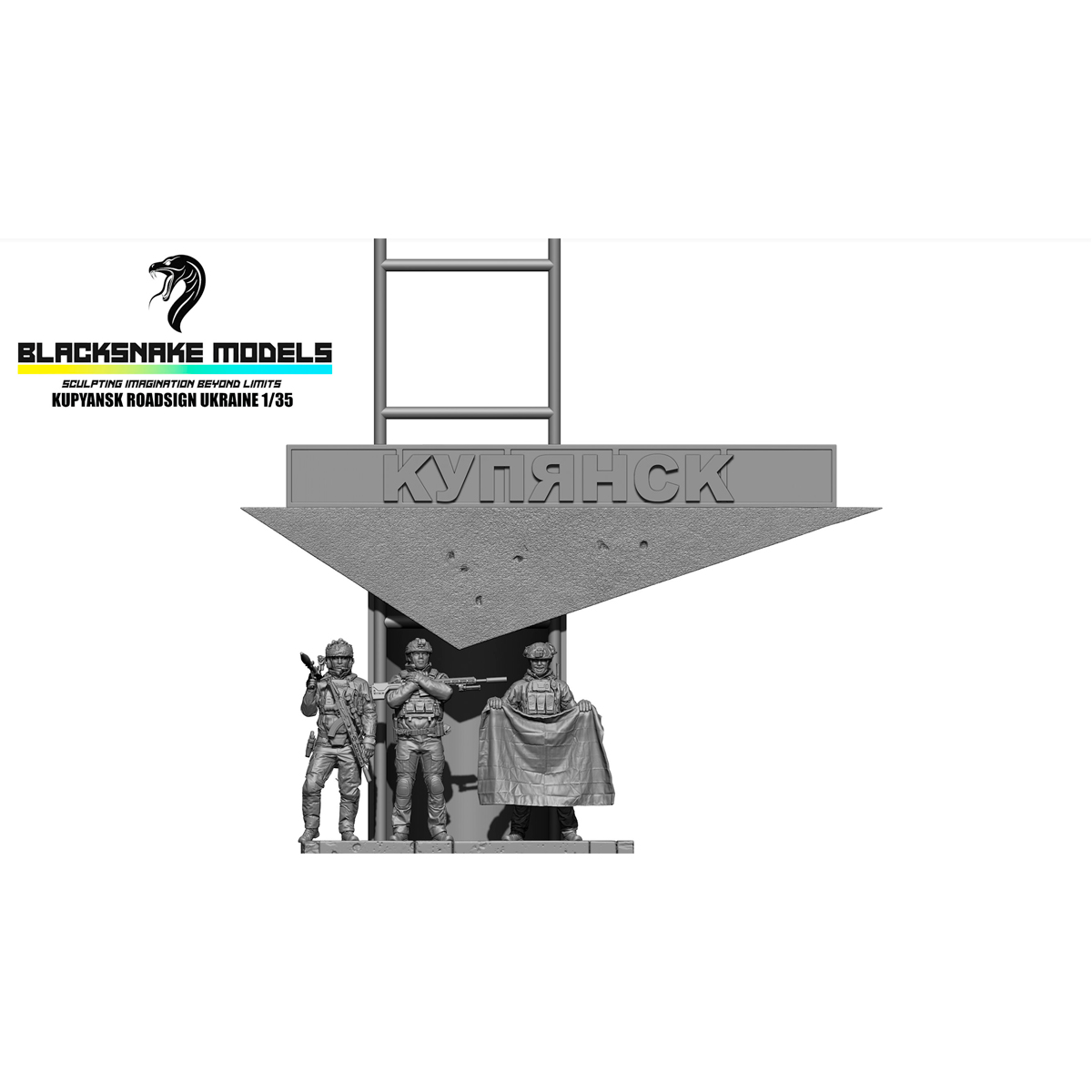 1/35 Roadsign Ukraine 02 “Kupyansk”