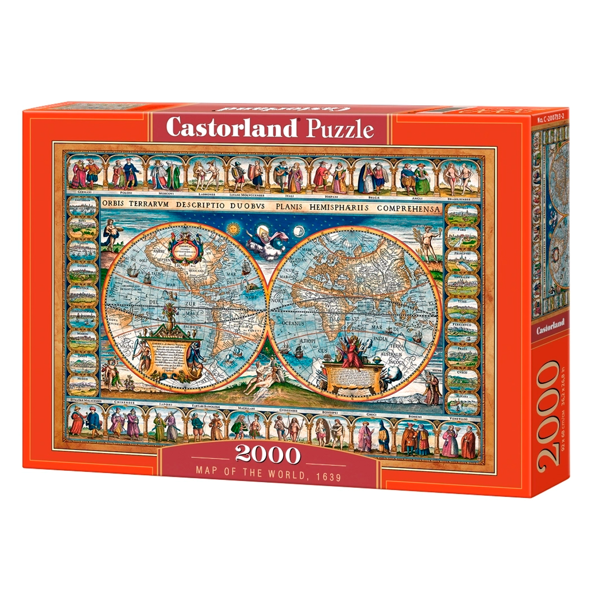 Puzzle 2000 Pc Puzzels Map Of The World 1639