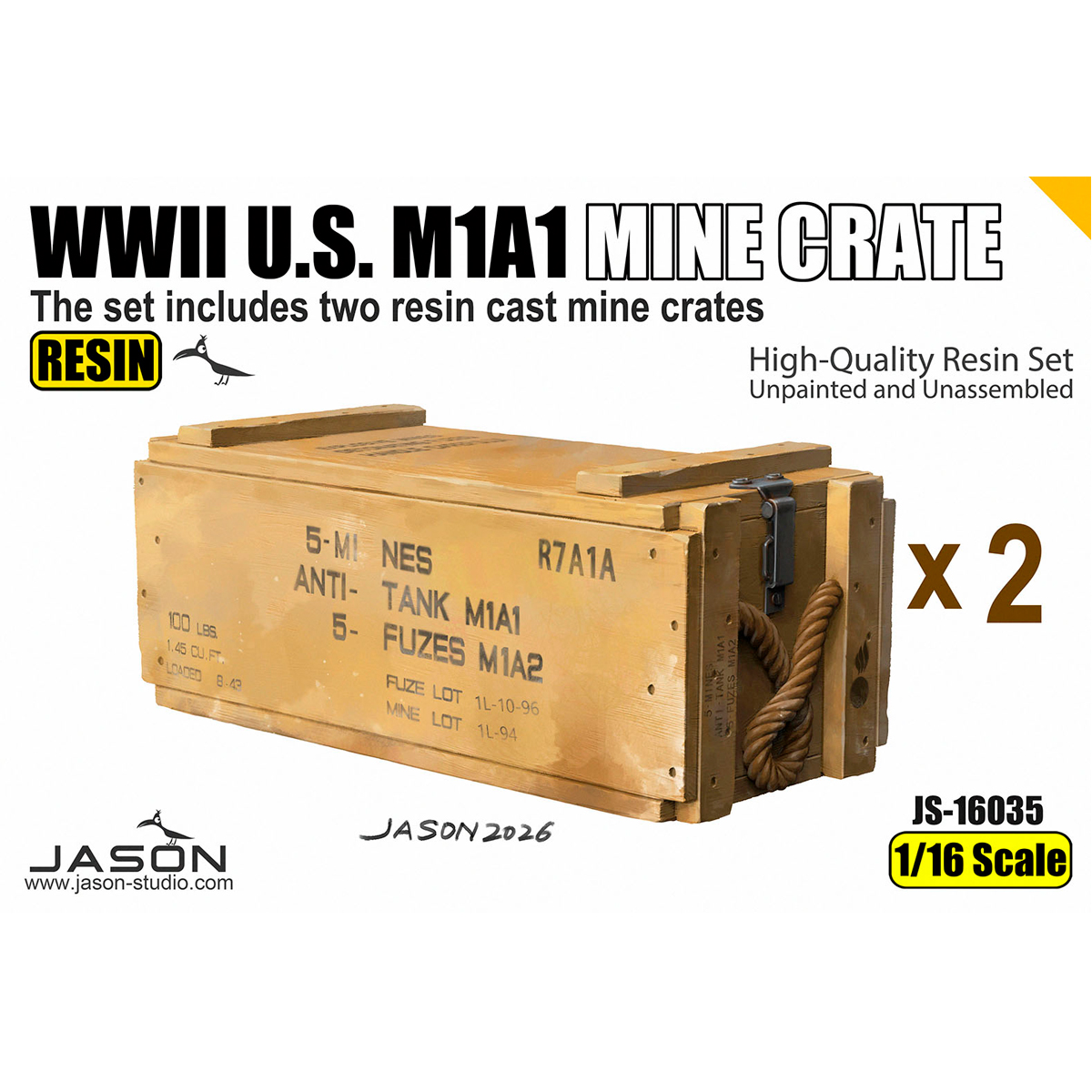 1/16 Scale WWII U.S. M1A1 Mine Crate