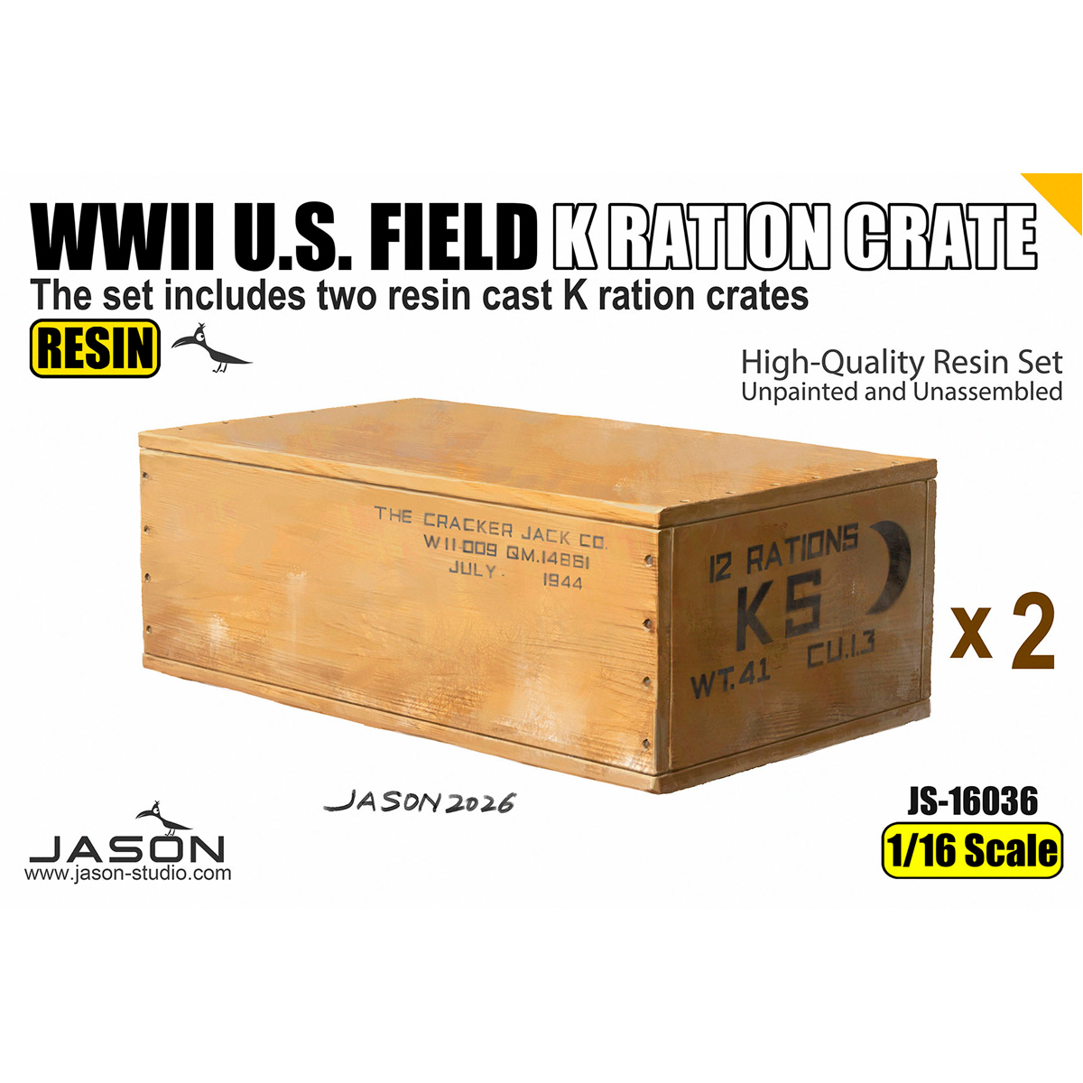 1/16 Scale WWII U.S. Field K Ration Crate