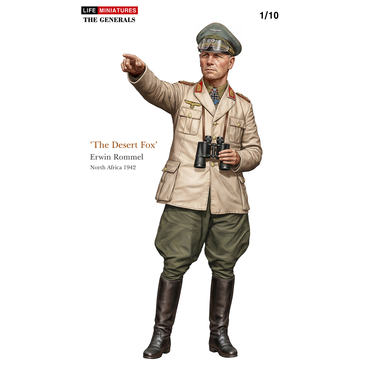 Life Miniatures – ‘The Desert Fox’ Erwin Rommel, North Africa 1942 (1/10 scale full figure)