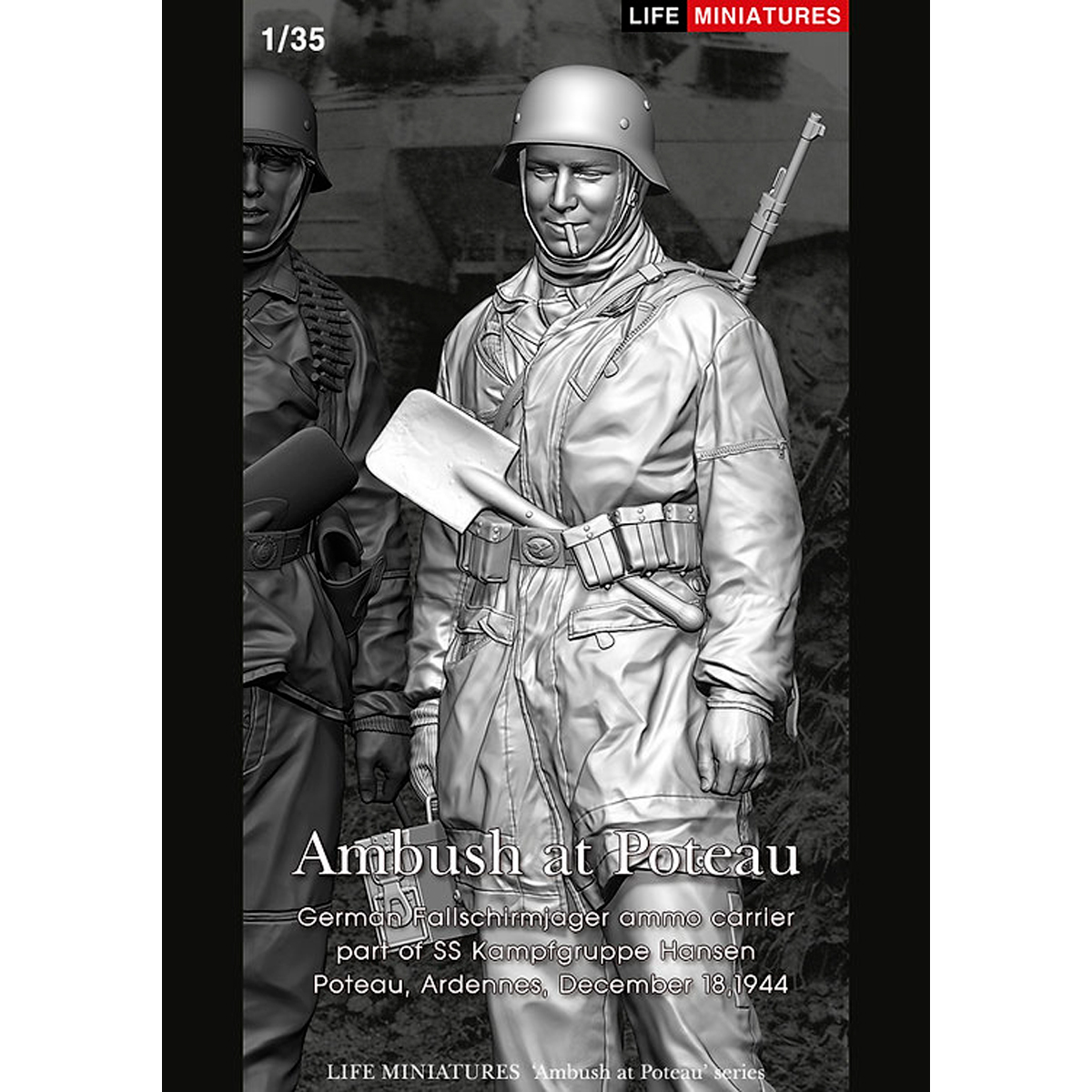 Life Miniatures – Ambush at Poteau ‘German Fallschirmjager ammo carrier’ (1/35 scale full figure)