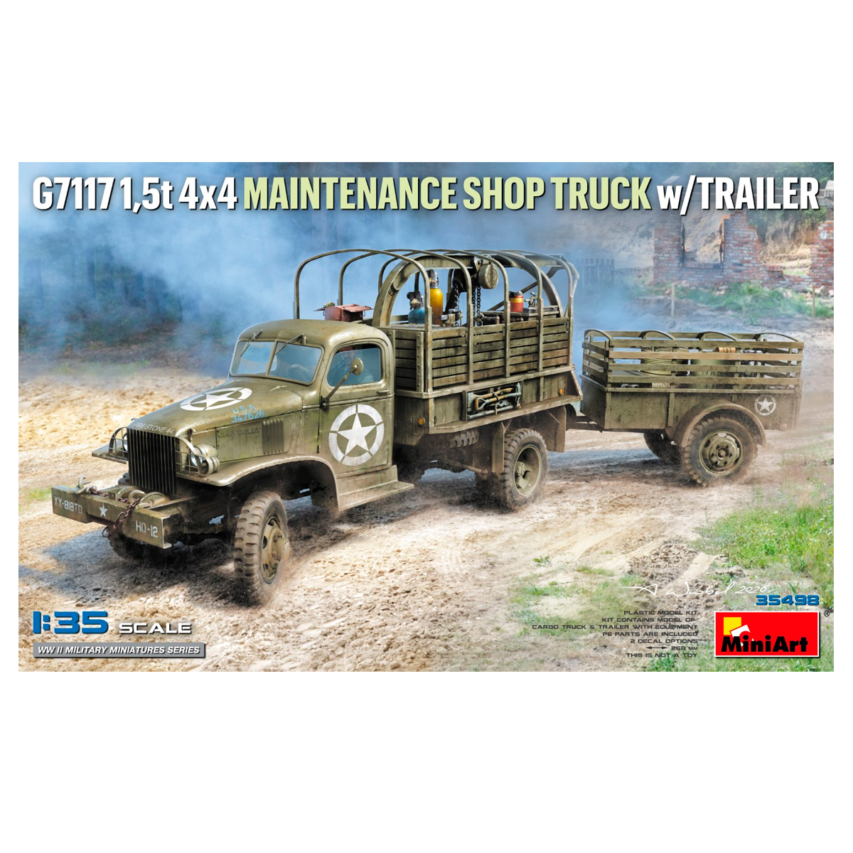 1/35 G7117 1,5t 4×4 Maintenance Shop Truck w/Trailer