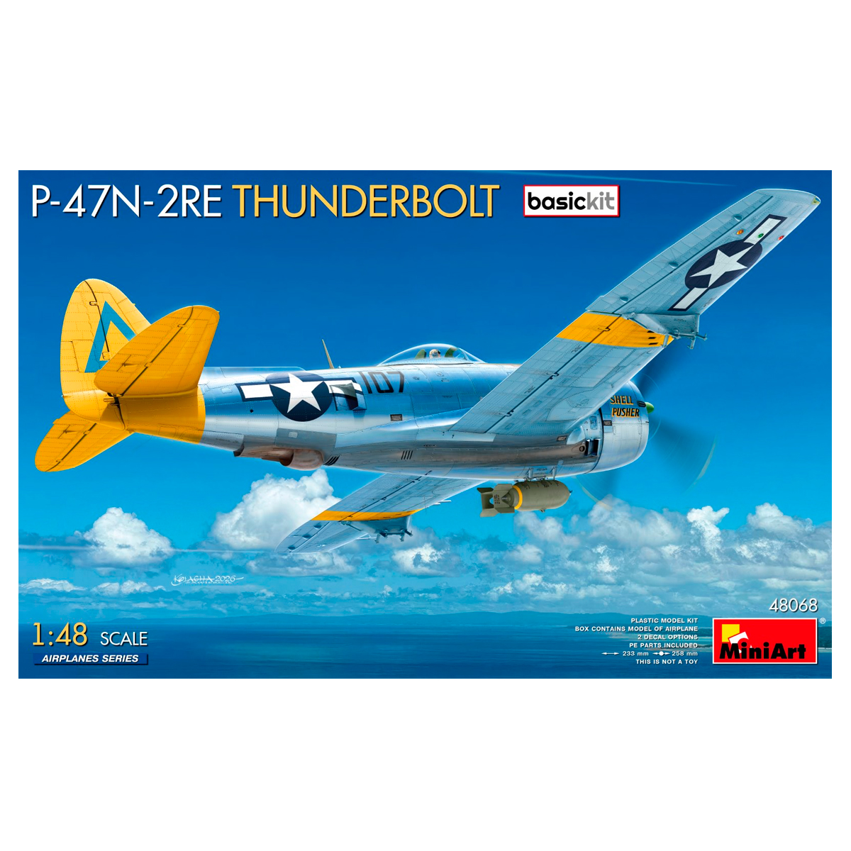 1/48 P-47N-2RE Thunderbolt. Basic Kit
