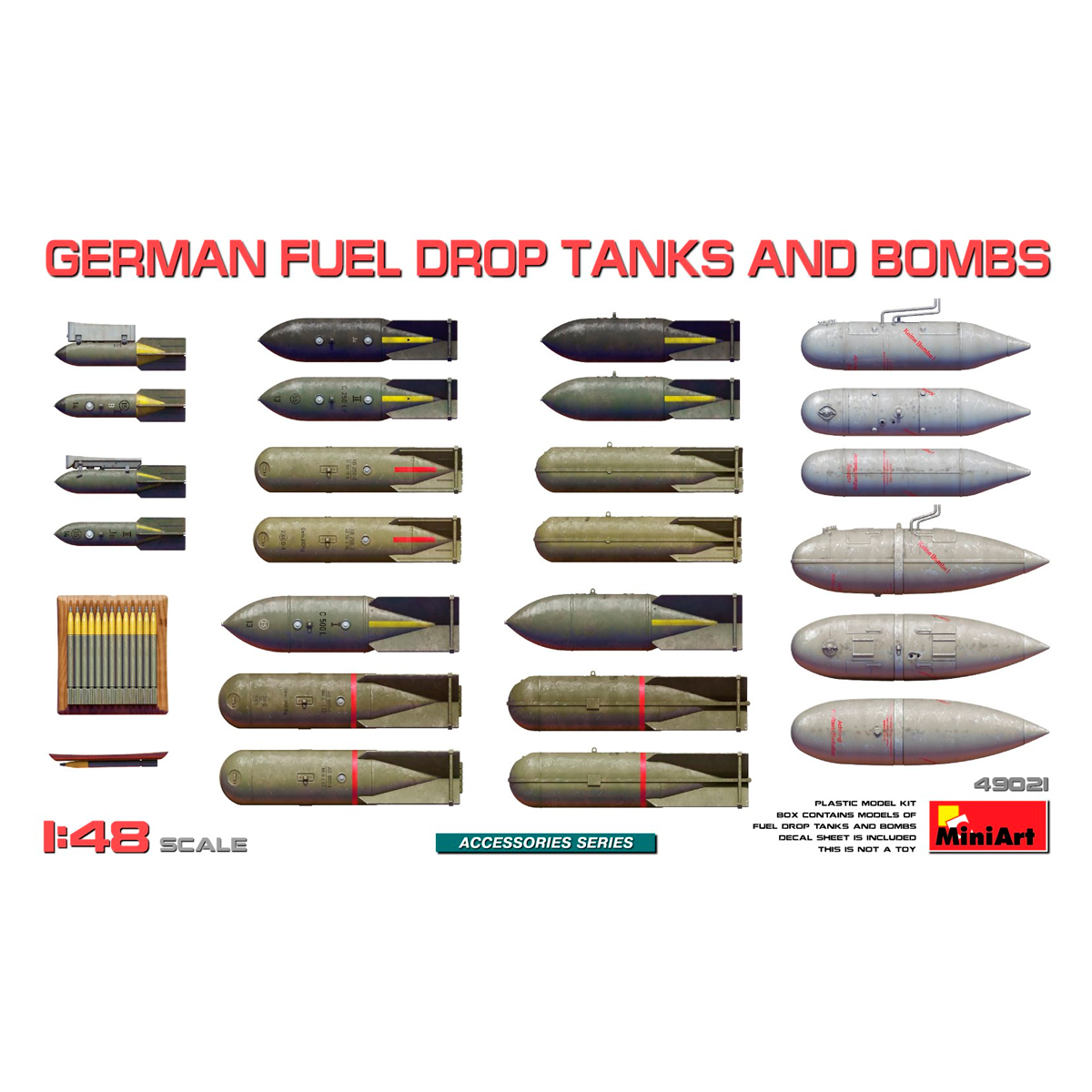 1/48 German Fuel Drop Tanks and Bombs
