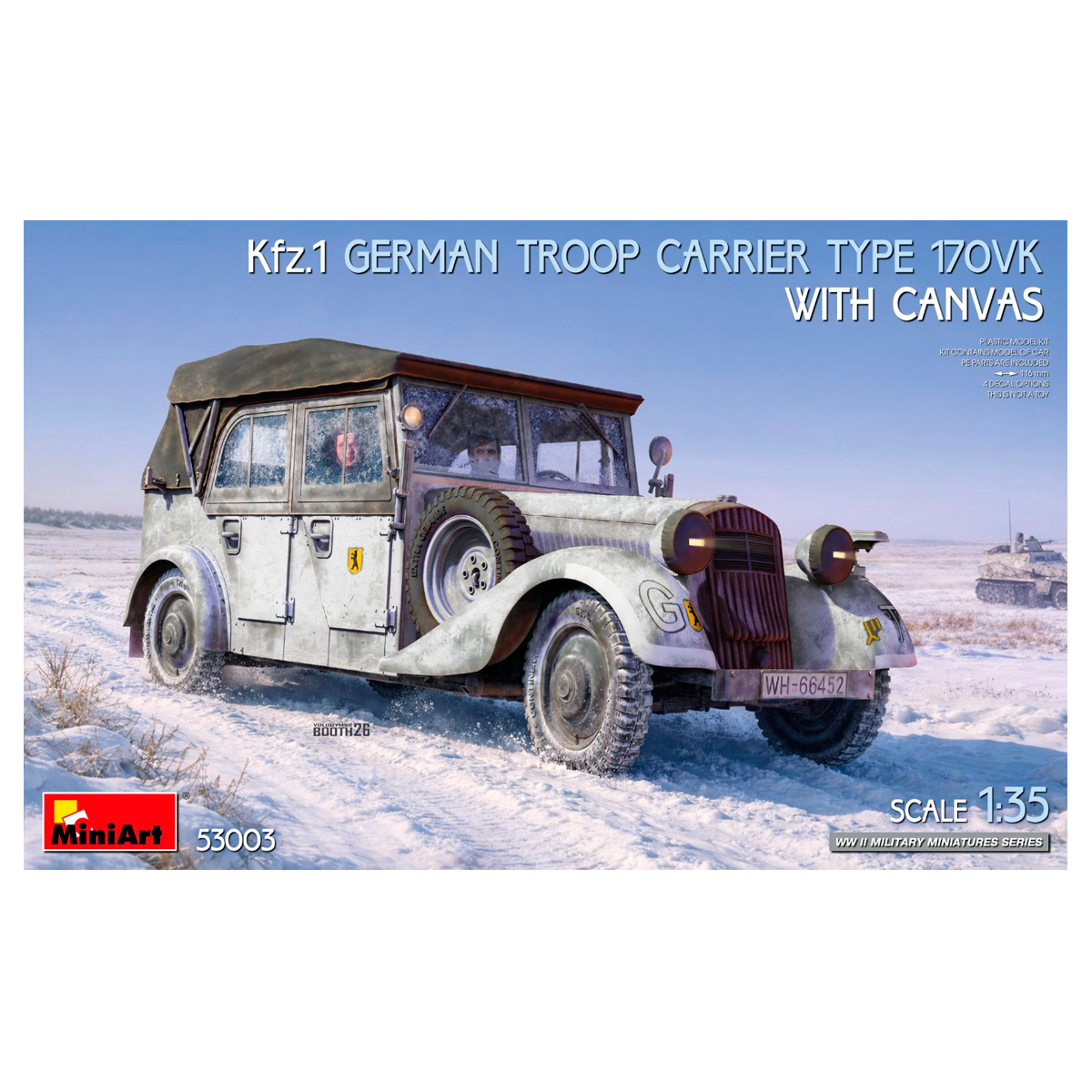 1/35 Kfz.1 German Troop Carrier Type 170VK w/Canvas