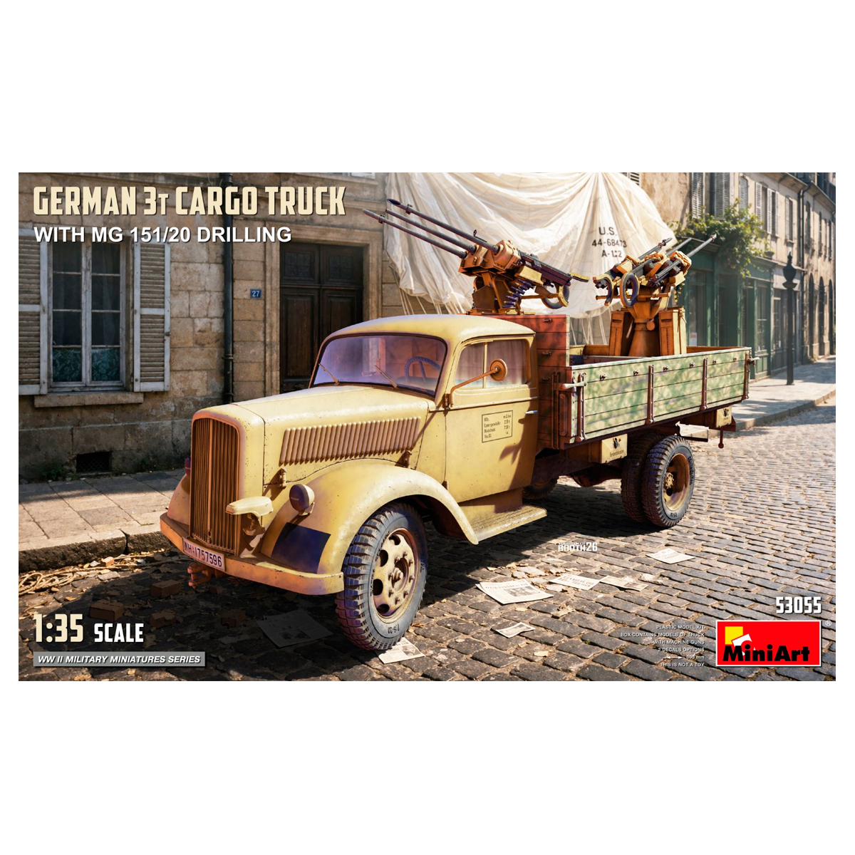 1/35 German 3t Cargo Truck with  MG 151/20 Drilling