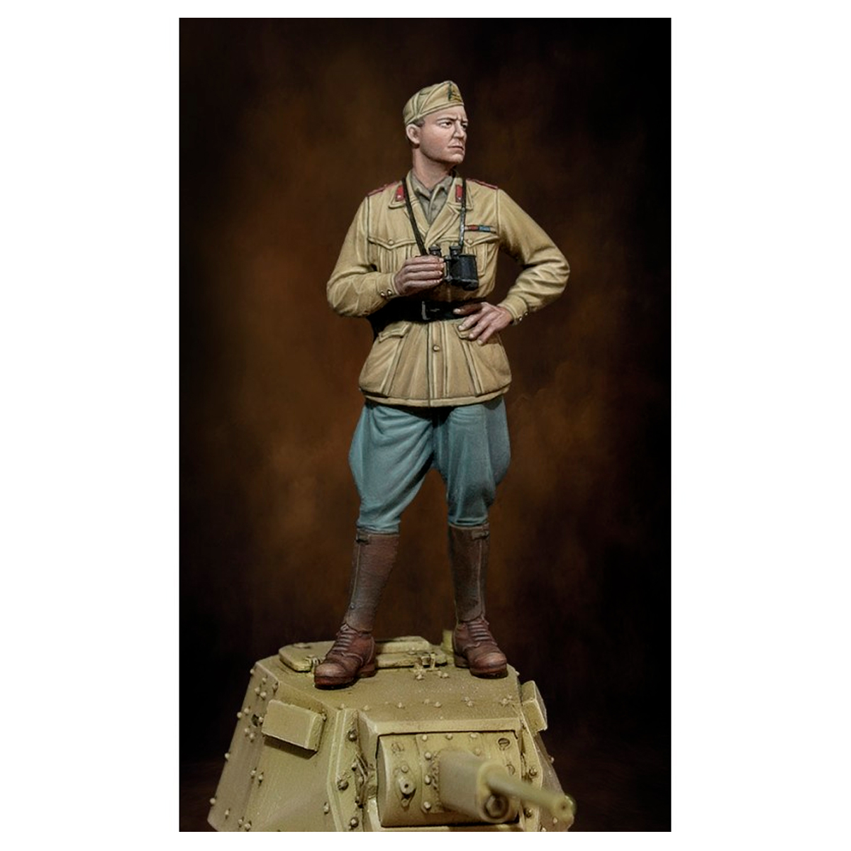 Oficial del ejército italiano — Norte de África, Segunda Guerra Mundial (escala 1/35), impreso en 3D