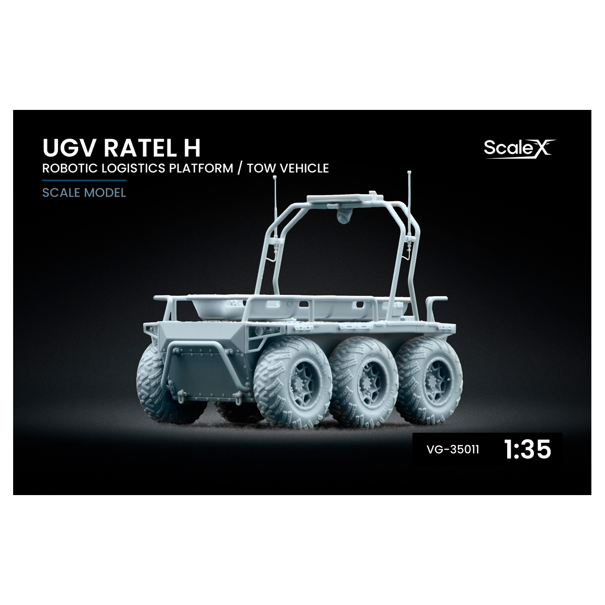 1/35 UGV “Ratel H” — robotic logistics platform/tow vehicle