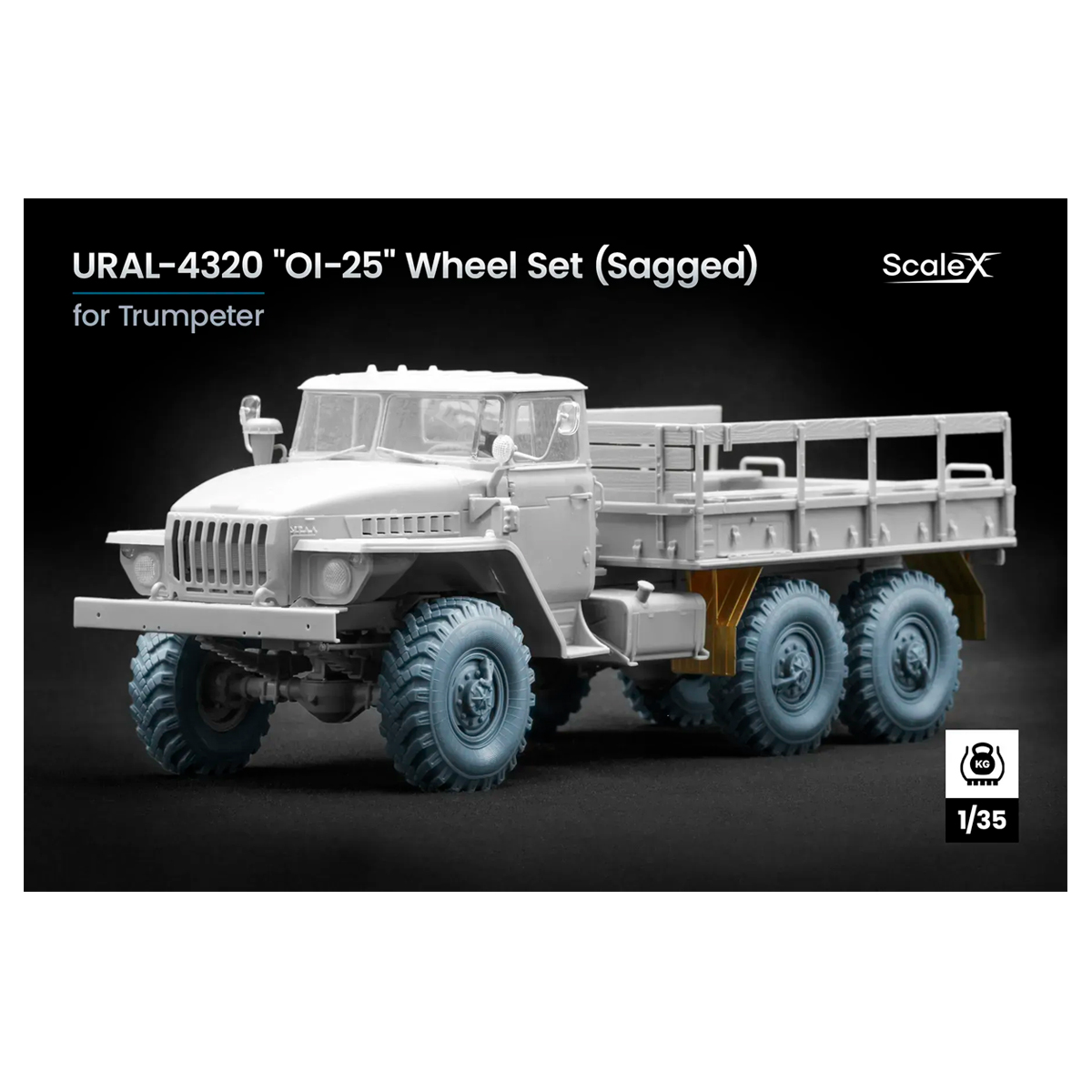 URAL-4320 Weighted wheel set 1/35)