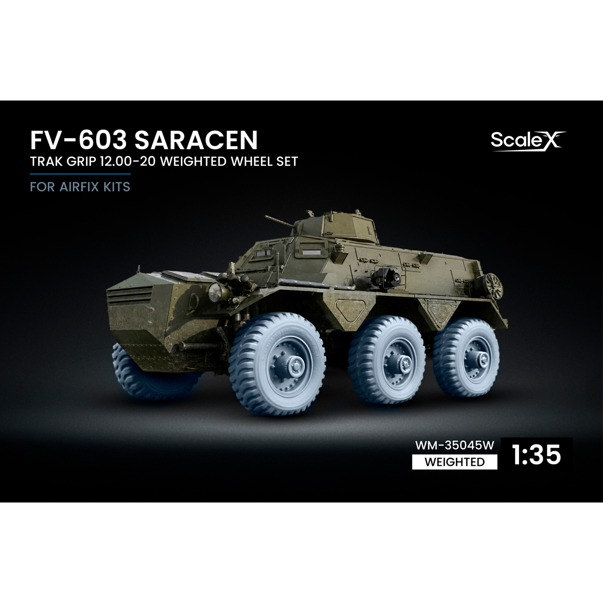 1/35 FV-603 Saracen Trak Grip Weighted wheel set
