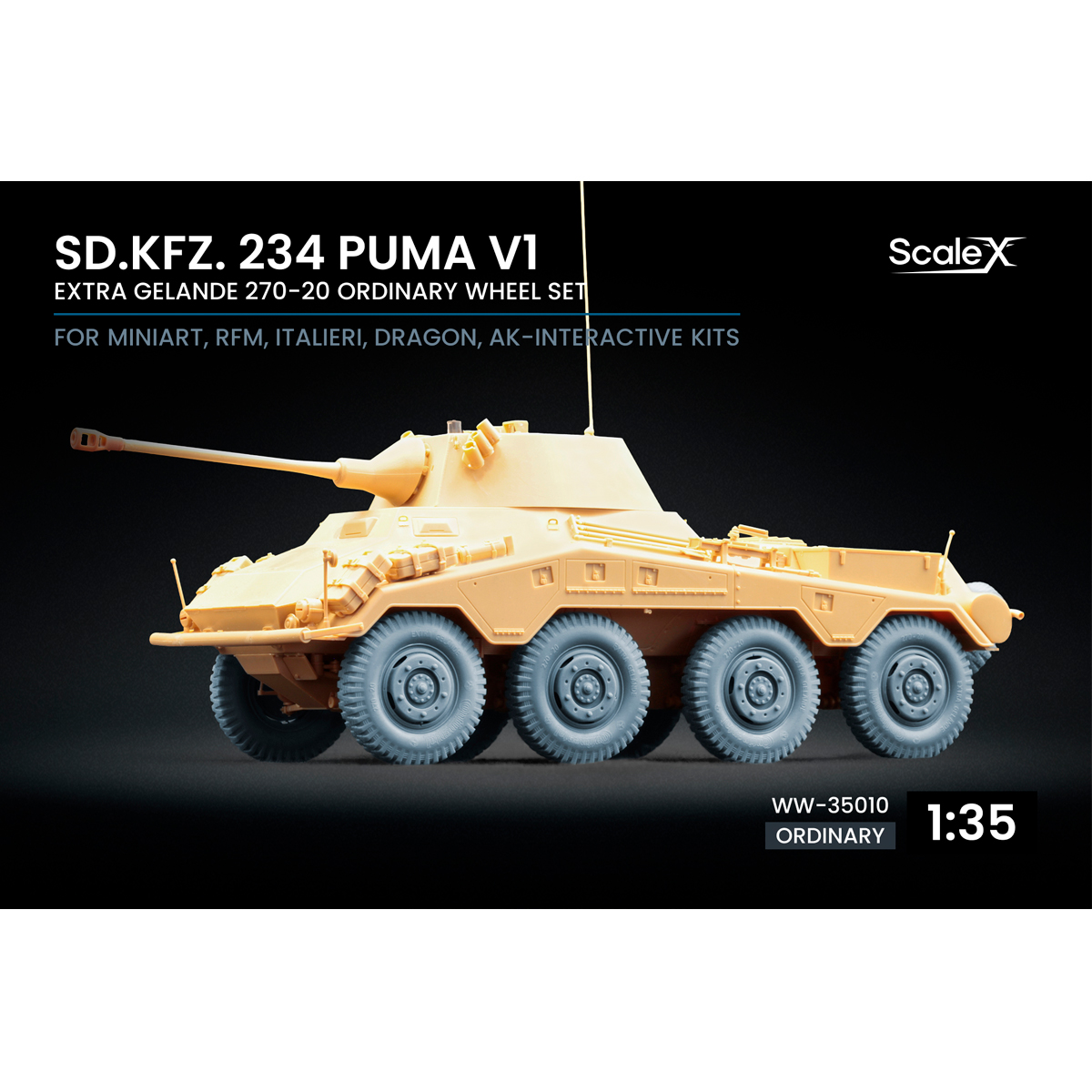 1/35 Sd.Kfz. 234 Puma v1 Ordinary wheel set