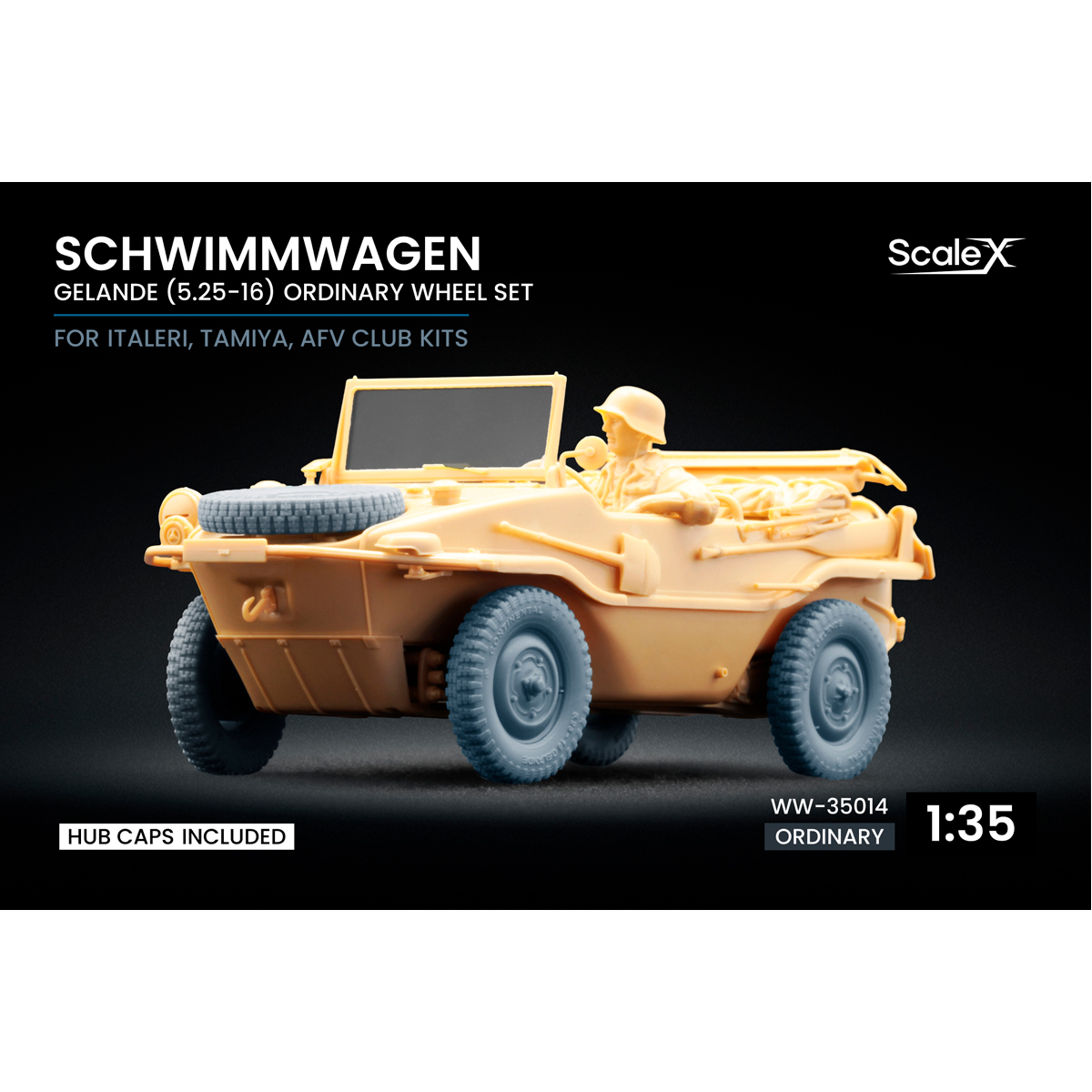 1/35 Schwimmwagen Gelände v1 (5.25-16) Ordinary wheel set