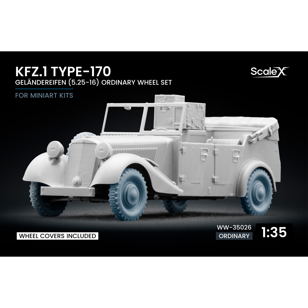 1/35 Kfz.1 Type-170 VK Geländereifen Ordinary wheel set