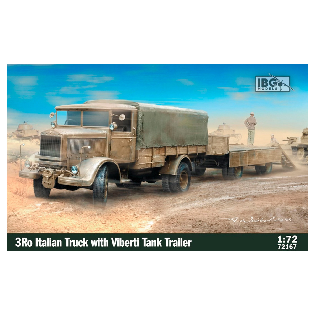 1/72 3Ro Italian Truck with Viberti Tank Trailer