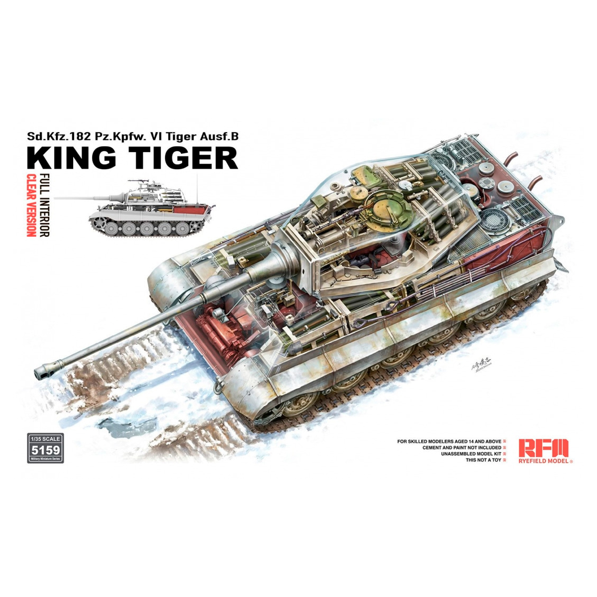 1/35 Tiger Ausf.B “King Tiger” Clear Version, INTERIOR