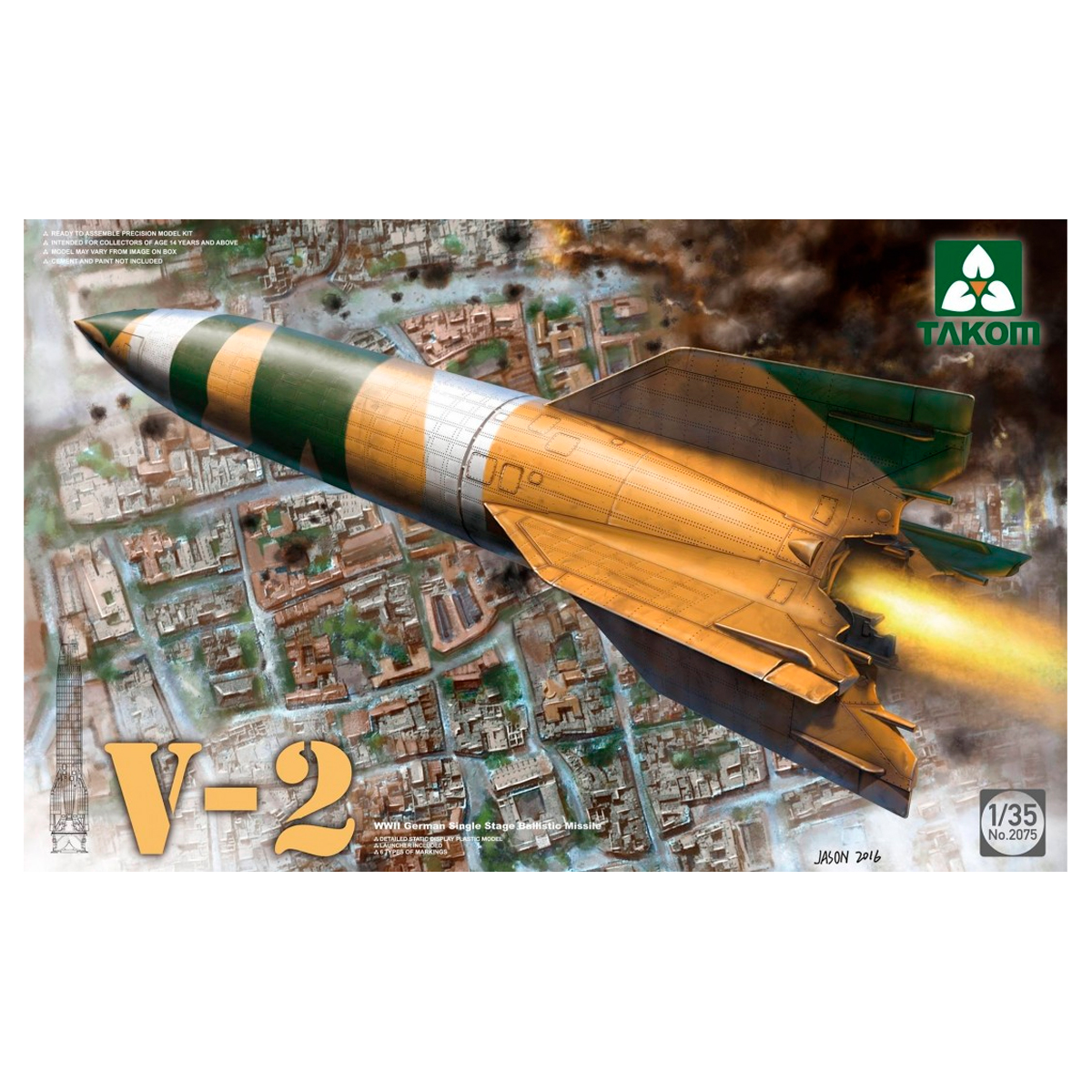 1/35 V-2 WWII German Single Stage Ballistic Missile