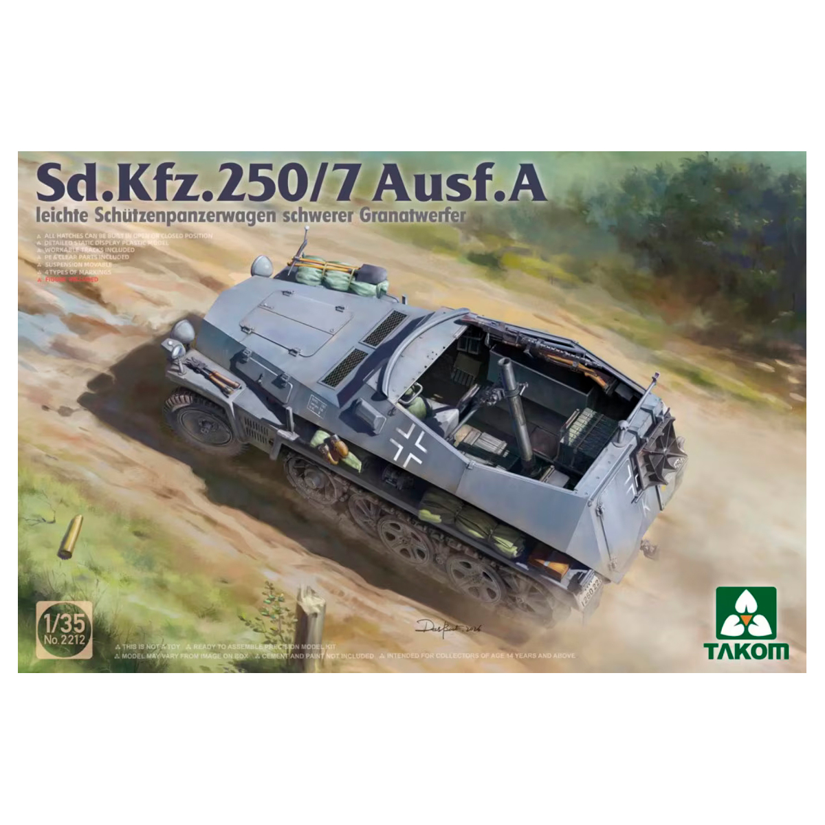1/35 Sd.Kfz. 250/7 Ausf. A leichte Schutzenpanzerwagen schwerer Granatwerfer