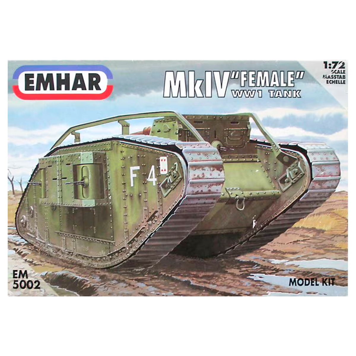 1/72 Mk IV “Female” WWI Tank