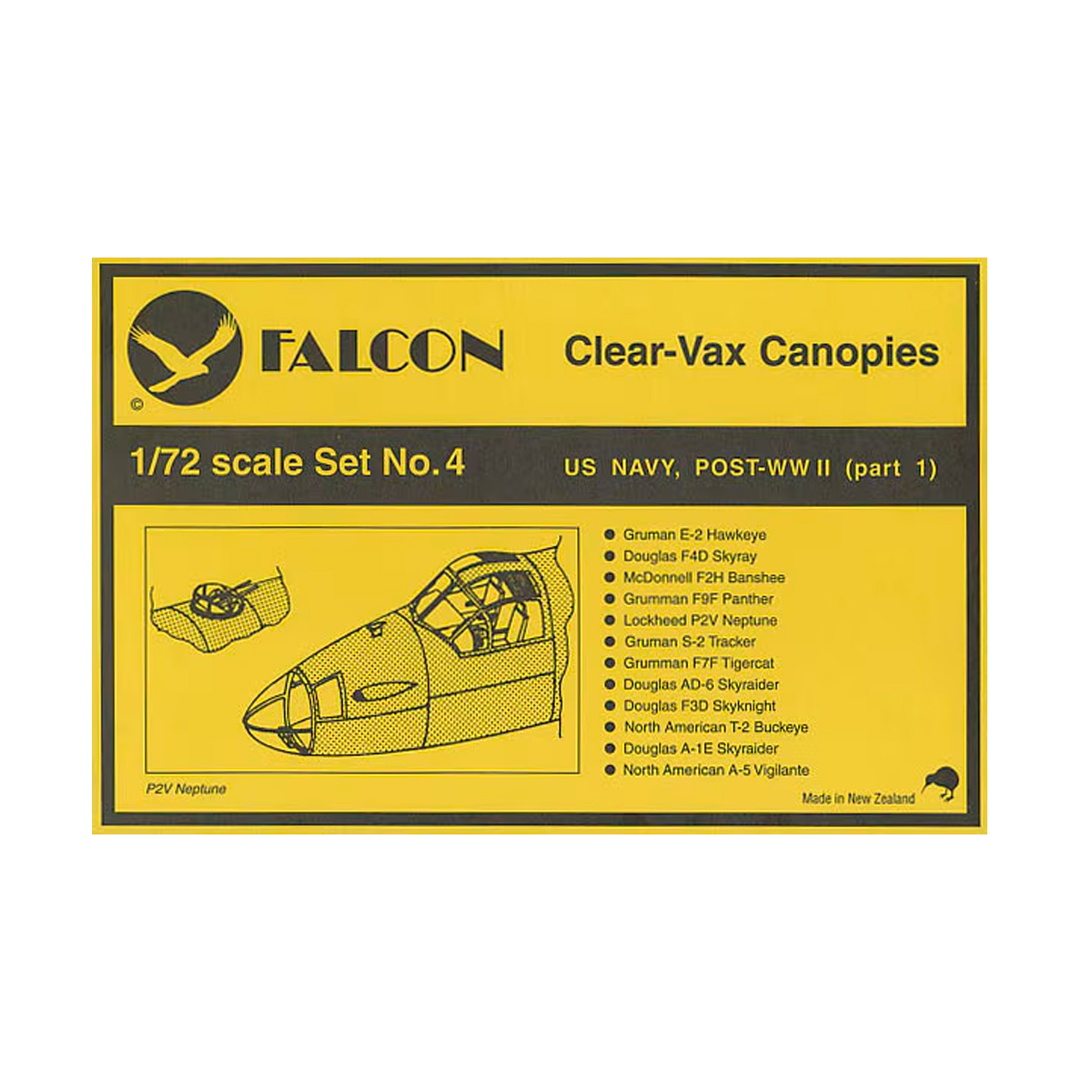 1/72 US Navy, Post-WW II (part 1) Clear-Vax Canopies (Vacuformed)