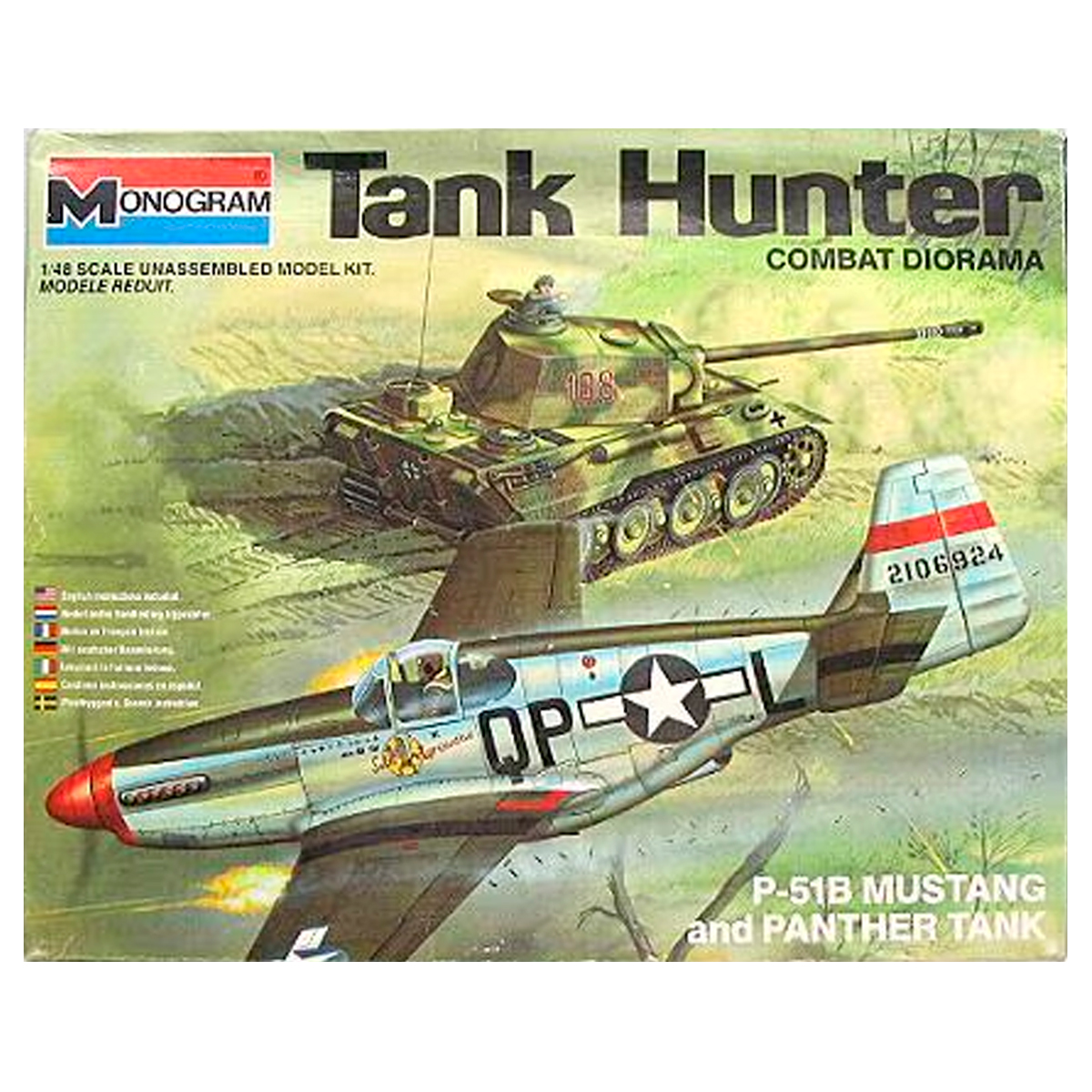 1/48 Tank Hunter Combat Diorama P-51B Mustang and Panther Tank
